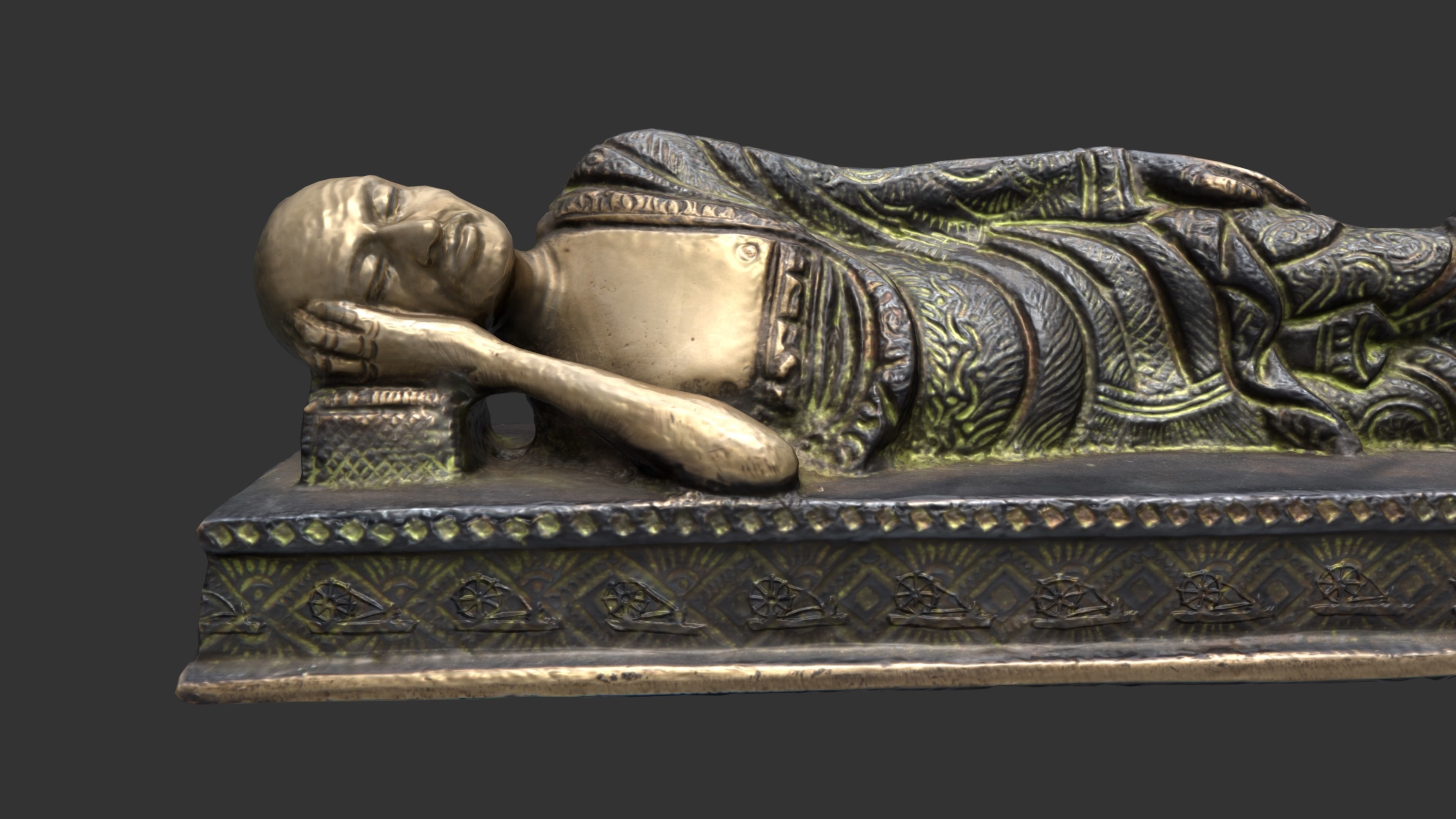 Sleeping Gandhi 3DP 3D print model_16