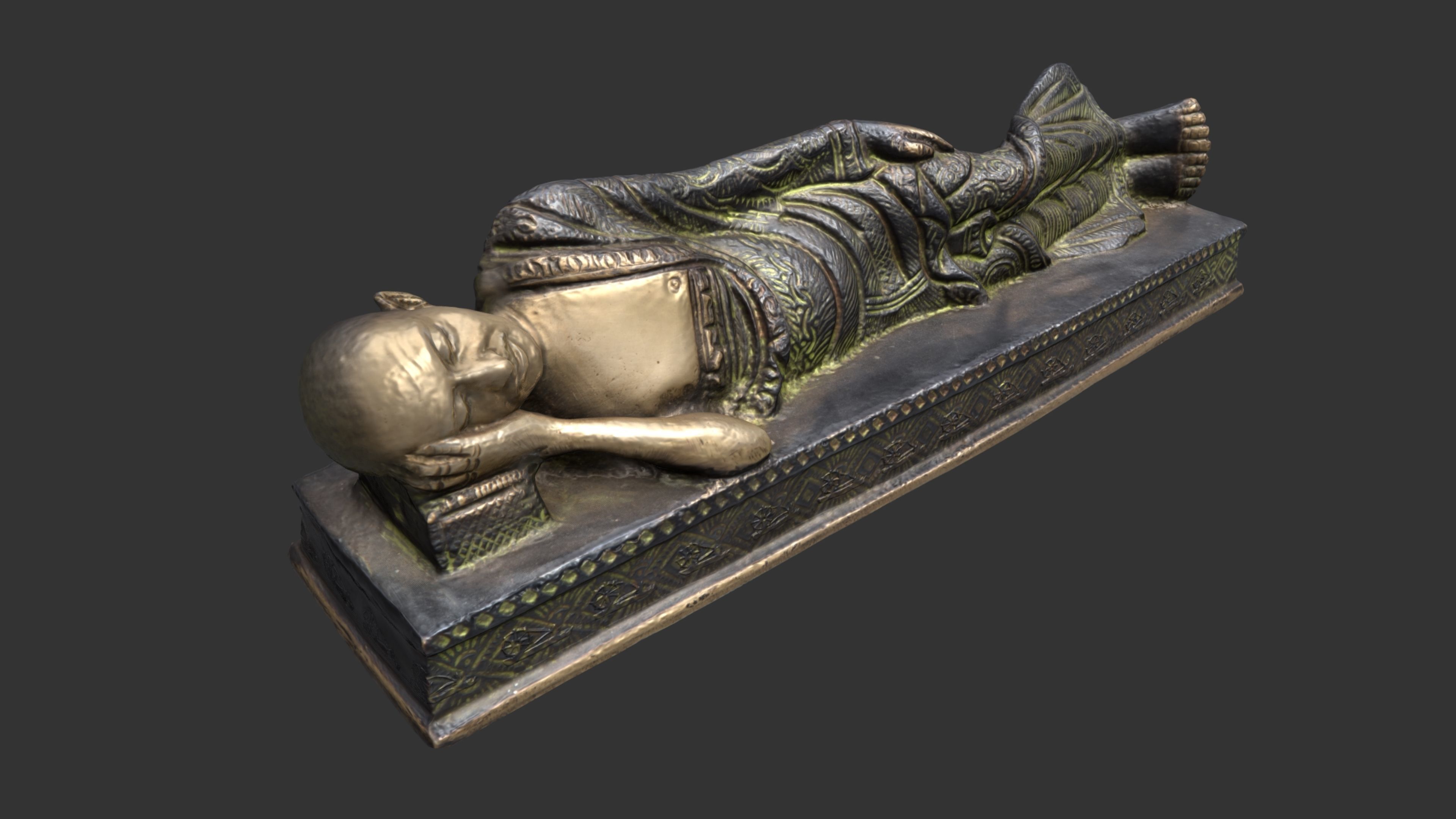 Sleeping Gandhi 3DP 3D print model_12