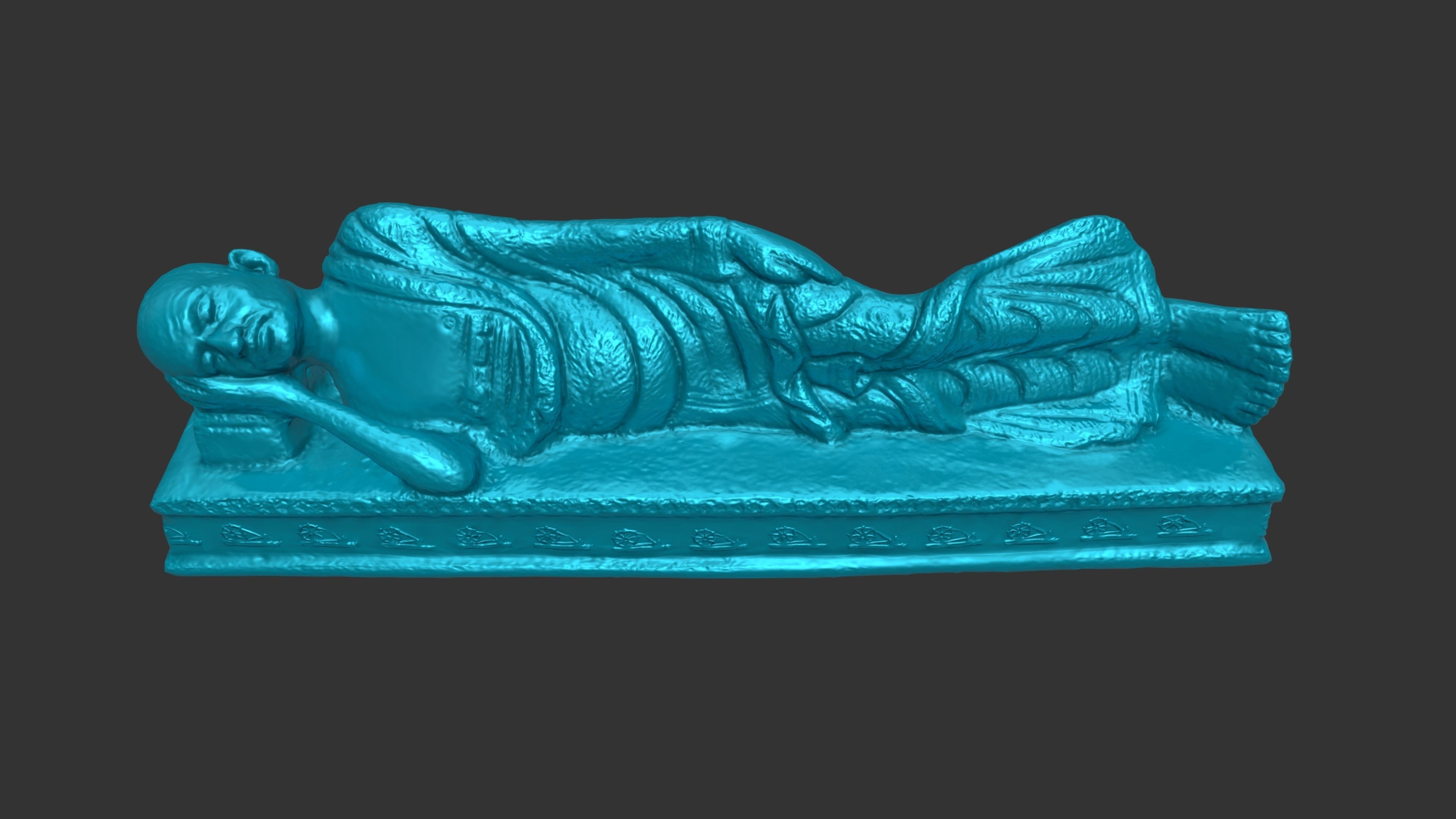 Sleeping Gandhi 3DP 3D print model_5