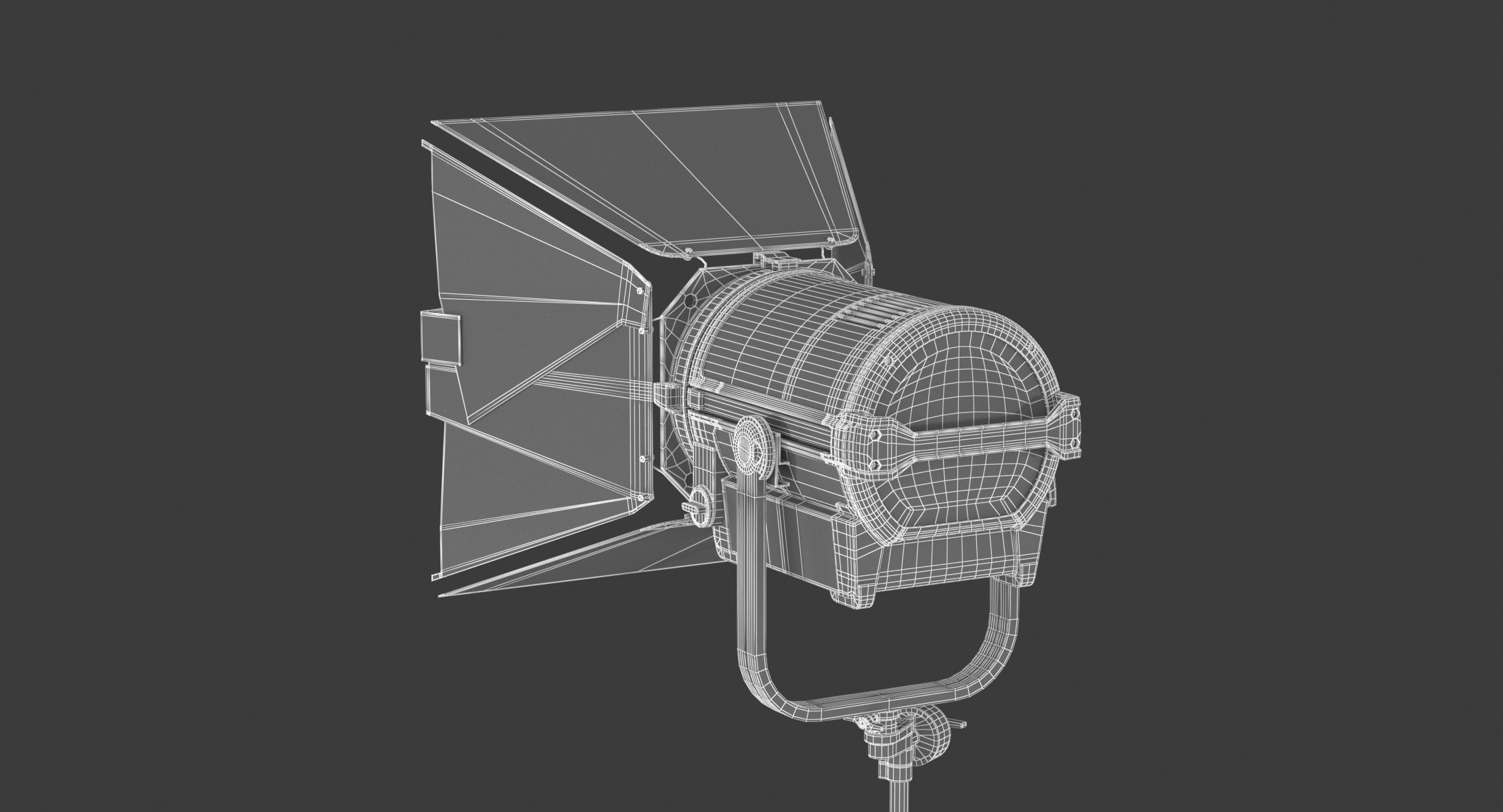 Arri L-Series L10-C with Stands and Bandoor 3D model_9
