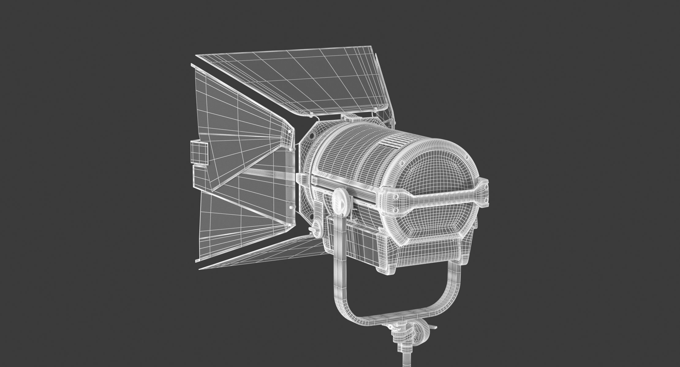 Arri L-Series L10-C with Stands and Bandoor 3D model_10