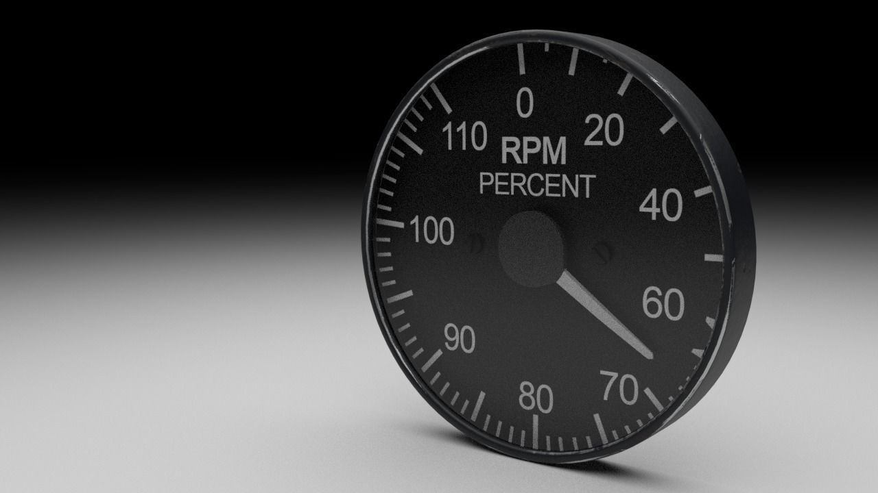 F16 RPM Gauge 3D model_4