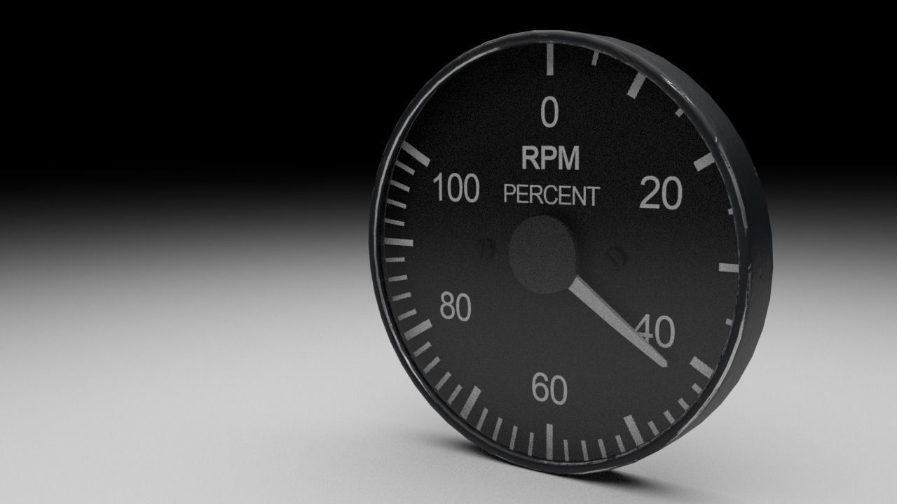 F16 RPM Gauge 3D model_2
