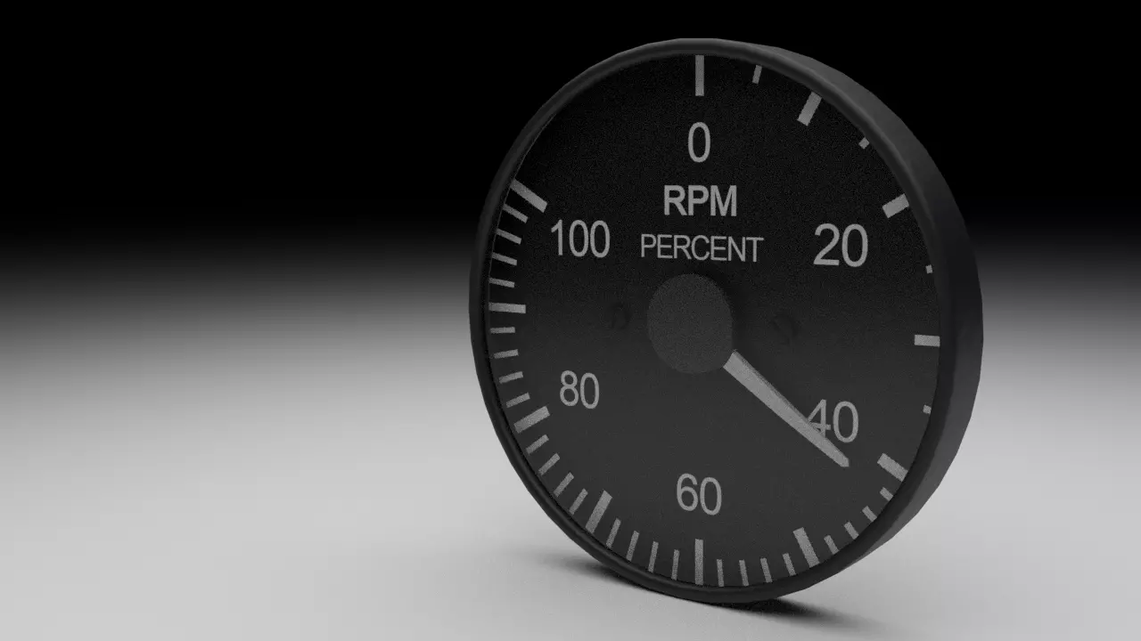 F16 RPM Gauge 3D model_0