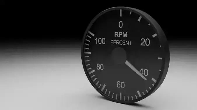 F16 RPM Gauge 3D model