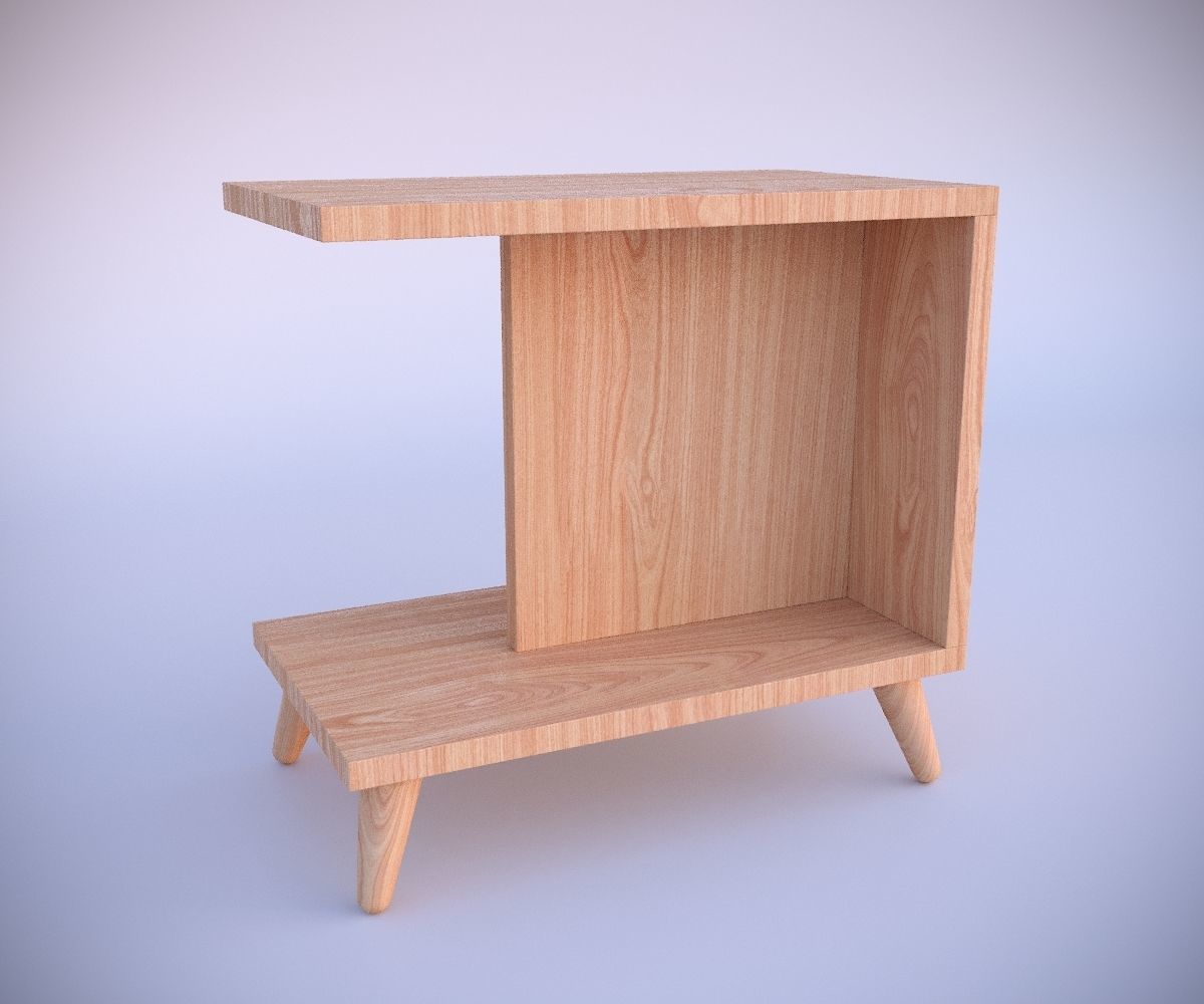 Minimalistic Bureau Low-poly 3D model_1