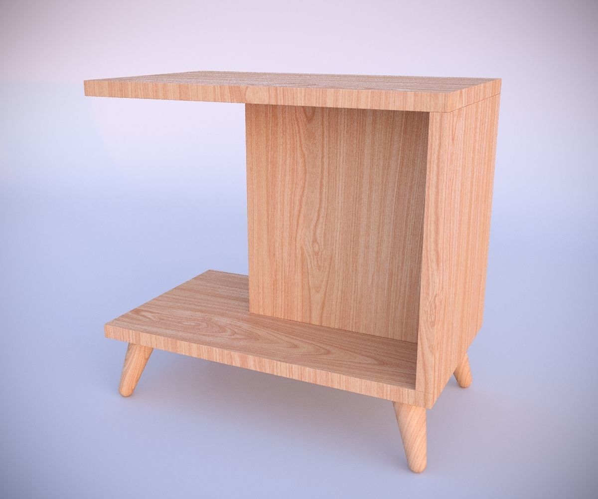 Minimalistic Bureau Low-poly 3D model_3