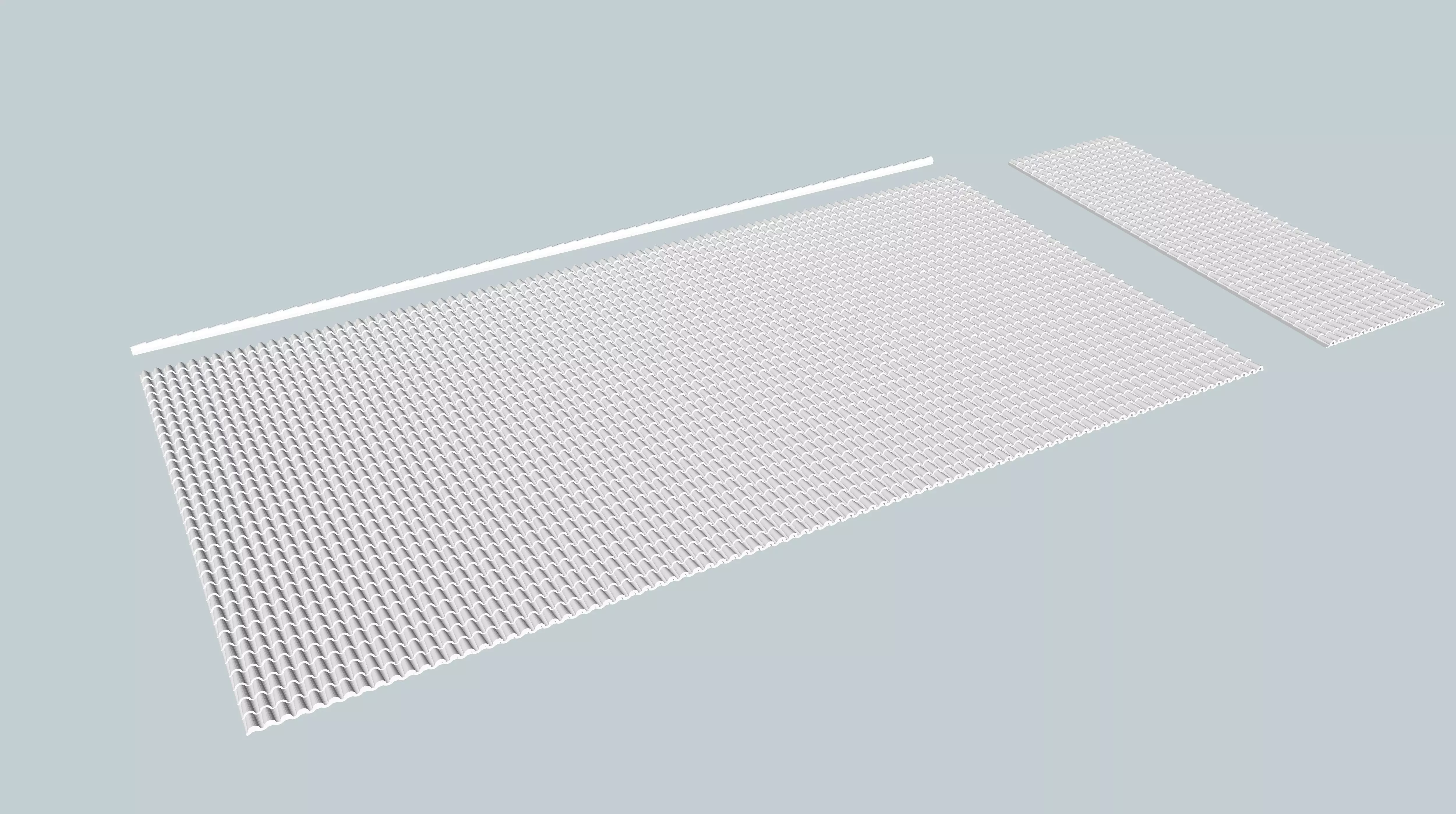 Spanish Tile Roof Sheet N scale 3D print model