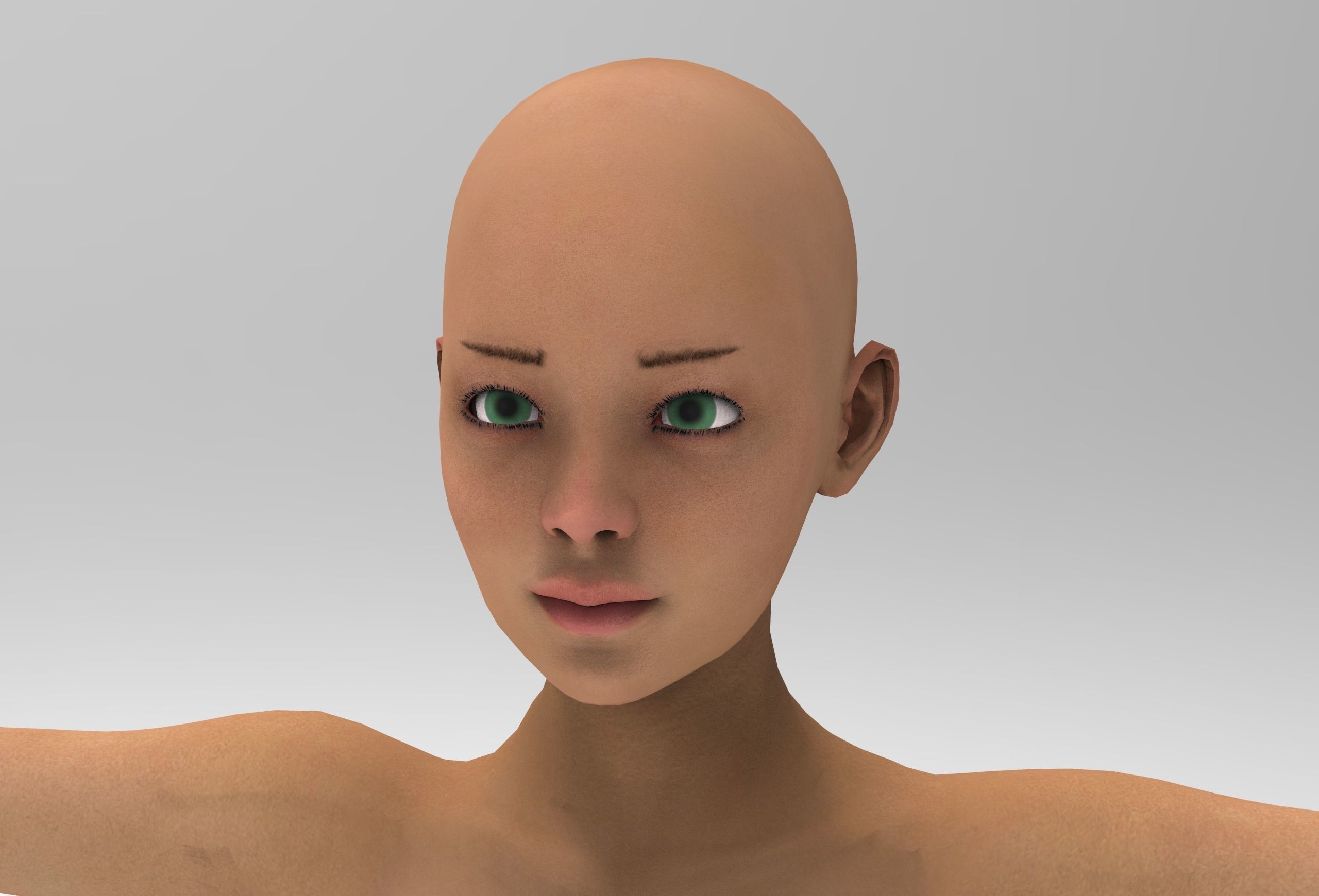 The Spear Guardian  Low-poly 3D model_10