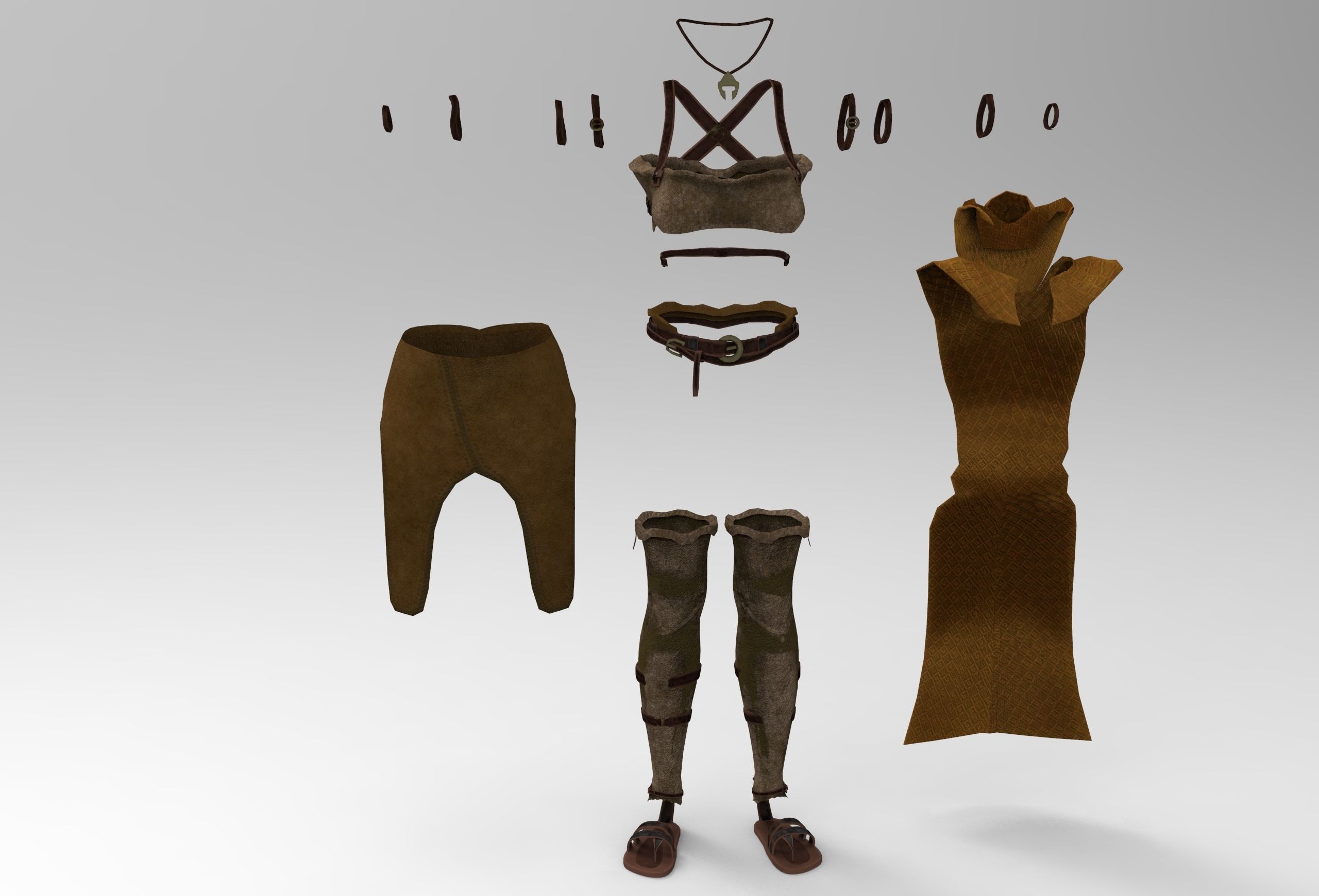 The Spear Guardian  Low-poly 3D model_13