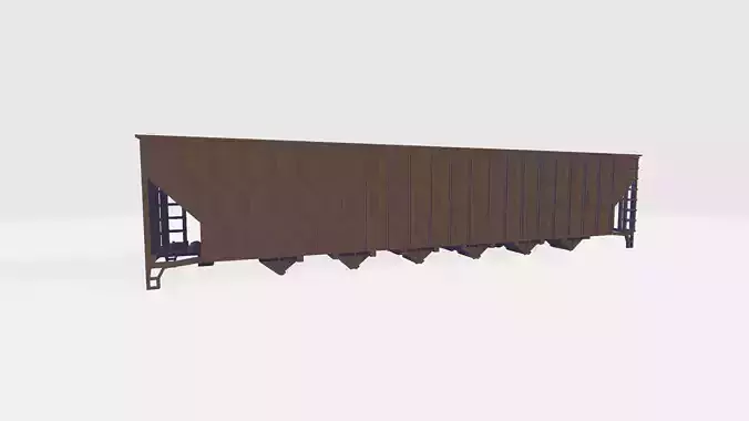 Woodchip Hopper Railroad Car N Scale 3D Print