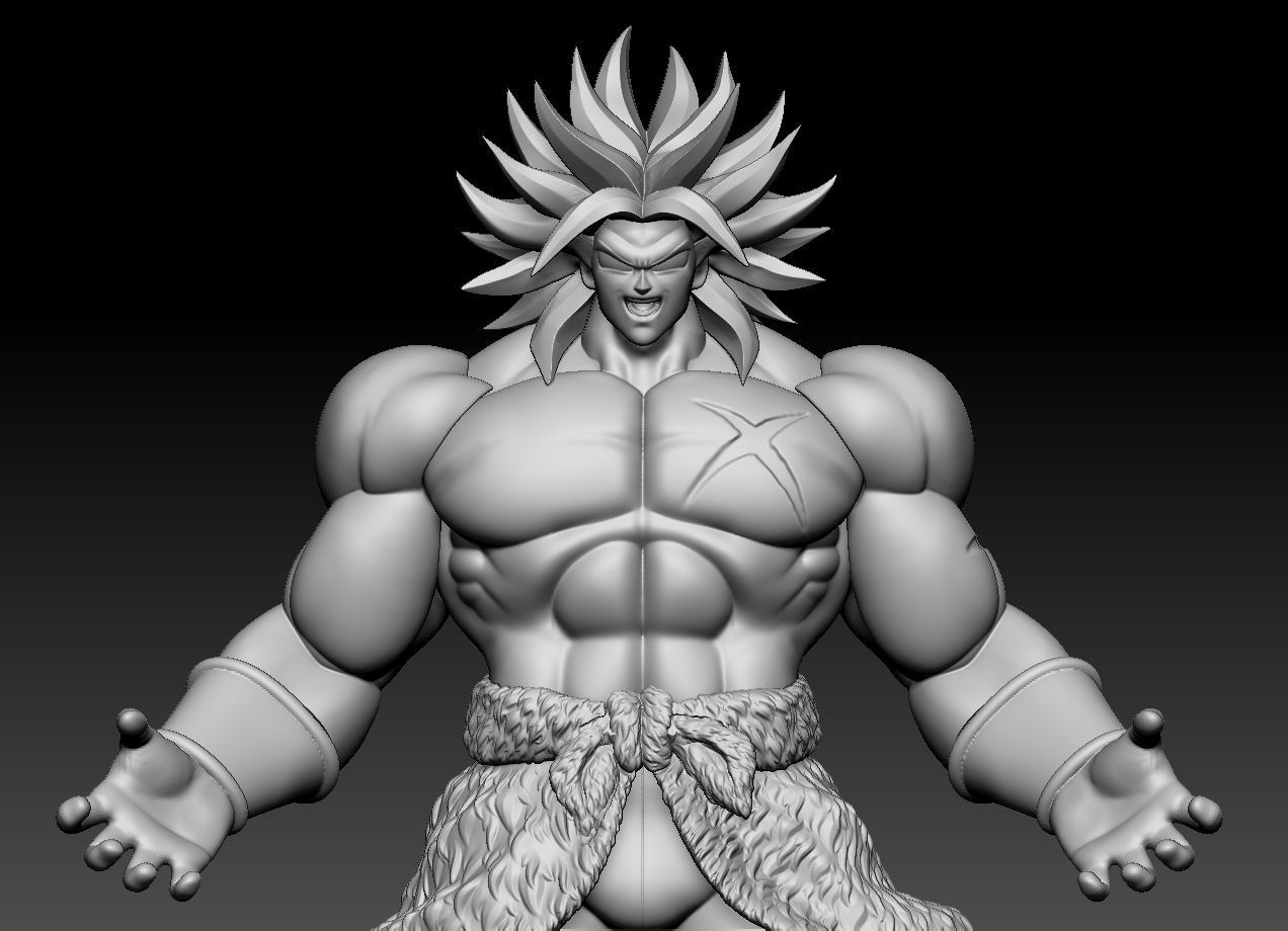 Broly printable model 3D print model_1