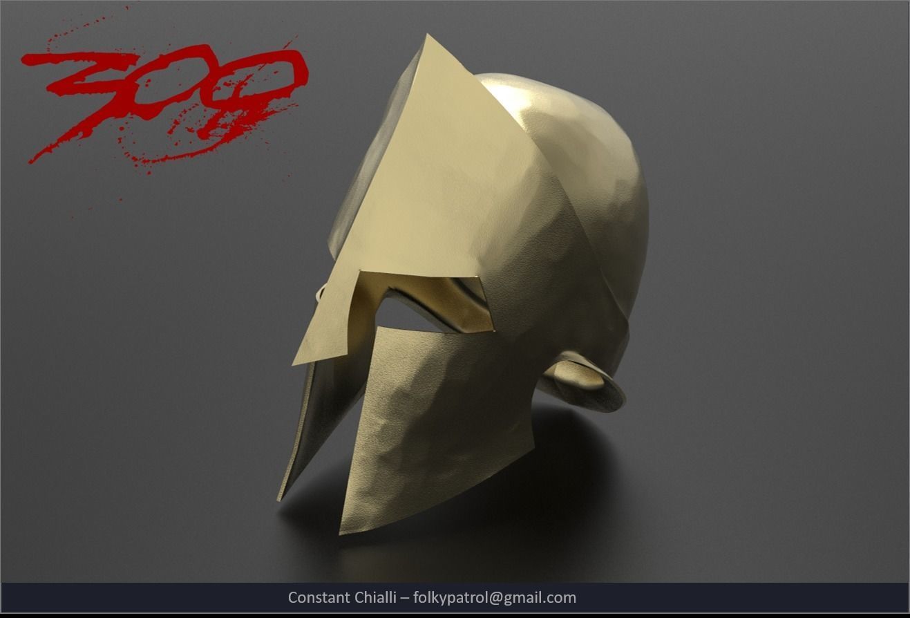 300 - Spartan Helmets 3D model 3D printable | CGTrader