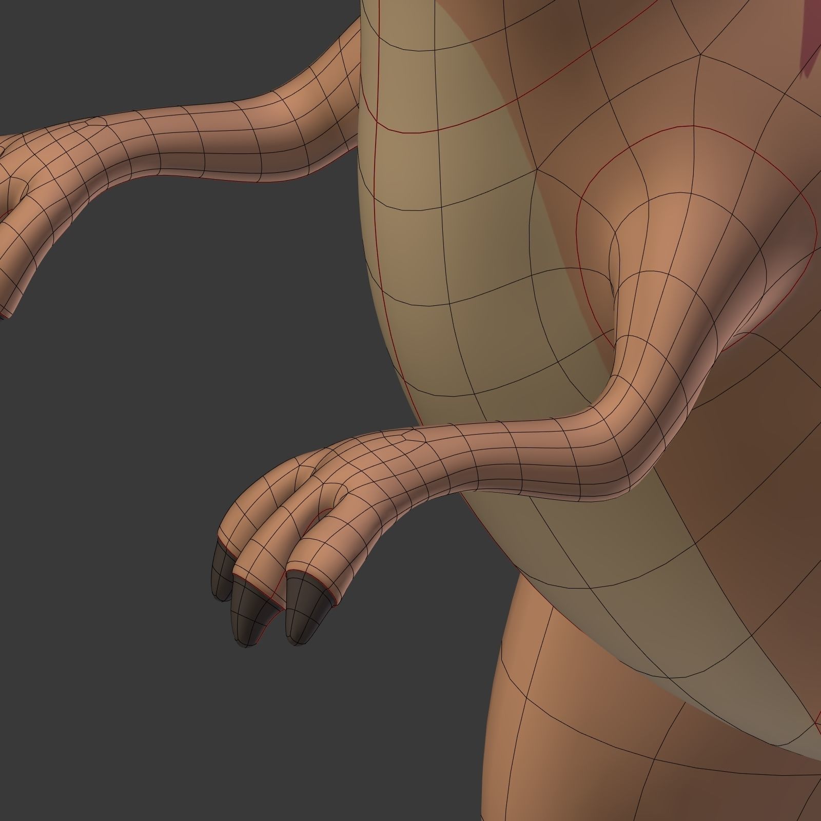 Cartoon Dinosaur - TRex Low-poly 3D model_28