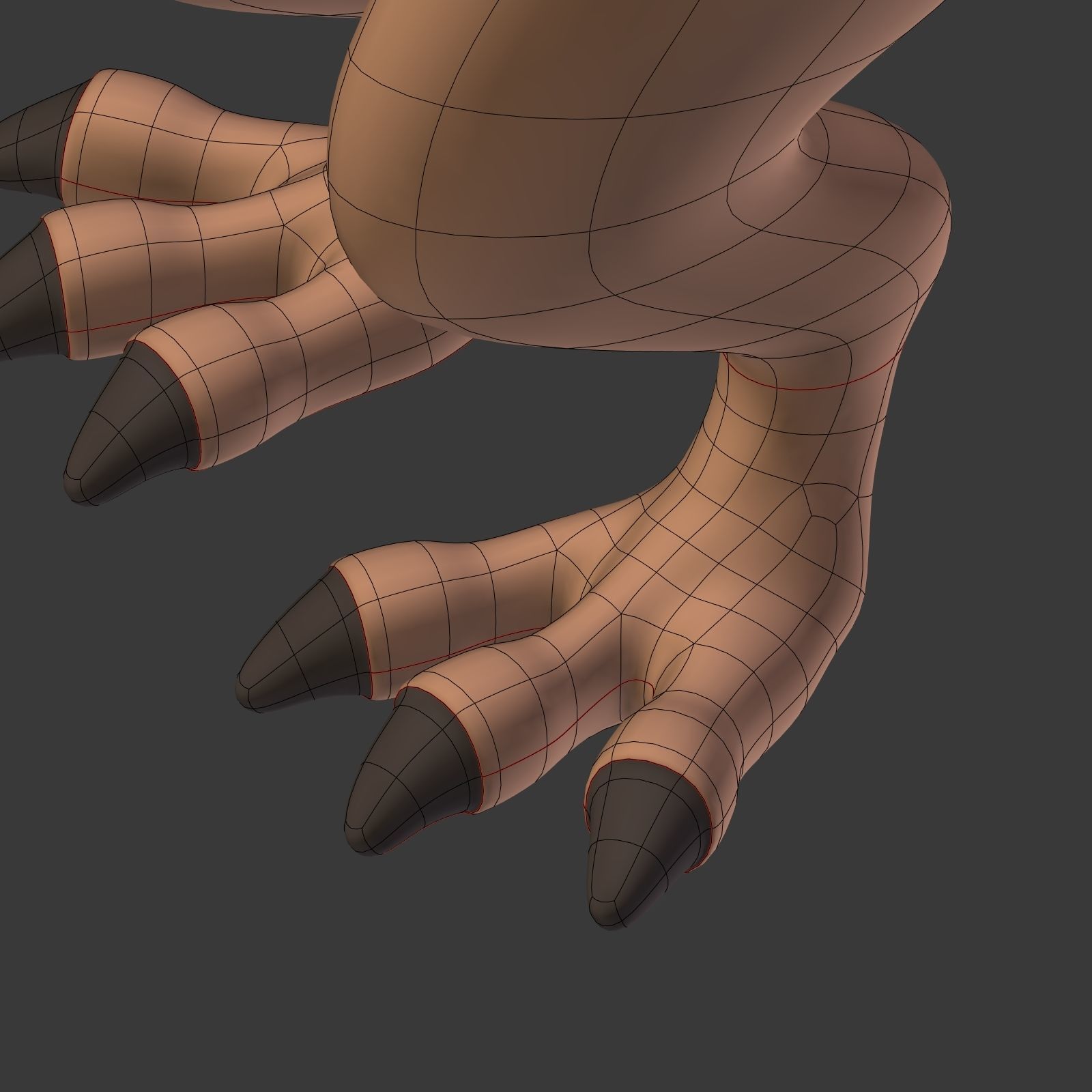 Cartoon Dinosaur - TRex Low-poly 3D model_30