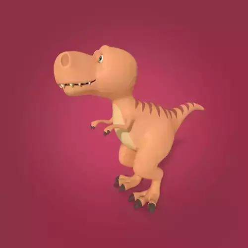 Cartoon Dinosaur - TRex Low-poly 3D model