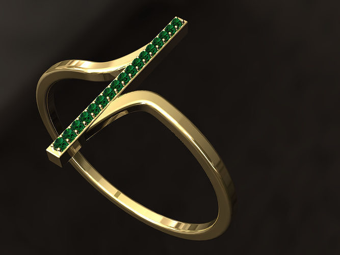 STRAIGHT LINE RING 3D print model