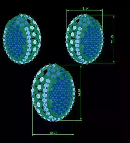 locket set three spheres