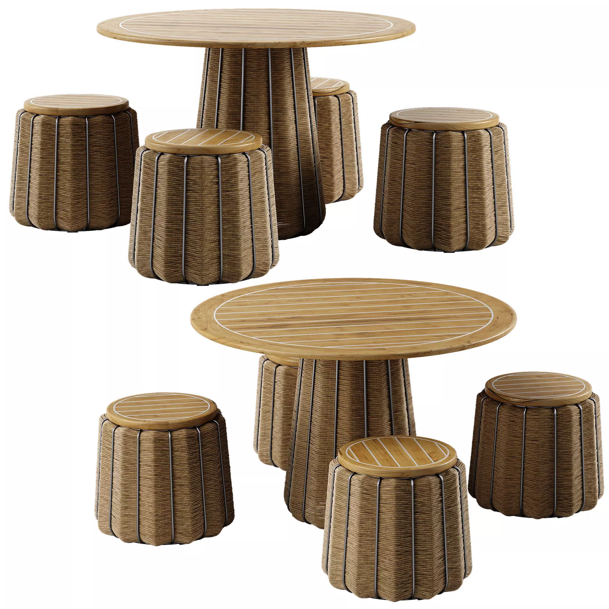Mcguire Satsuma dining set 3D model