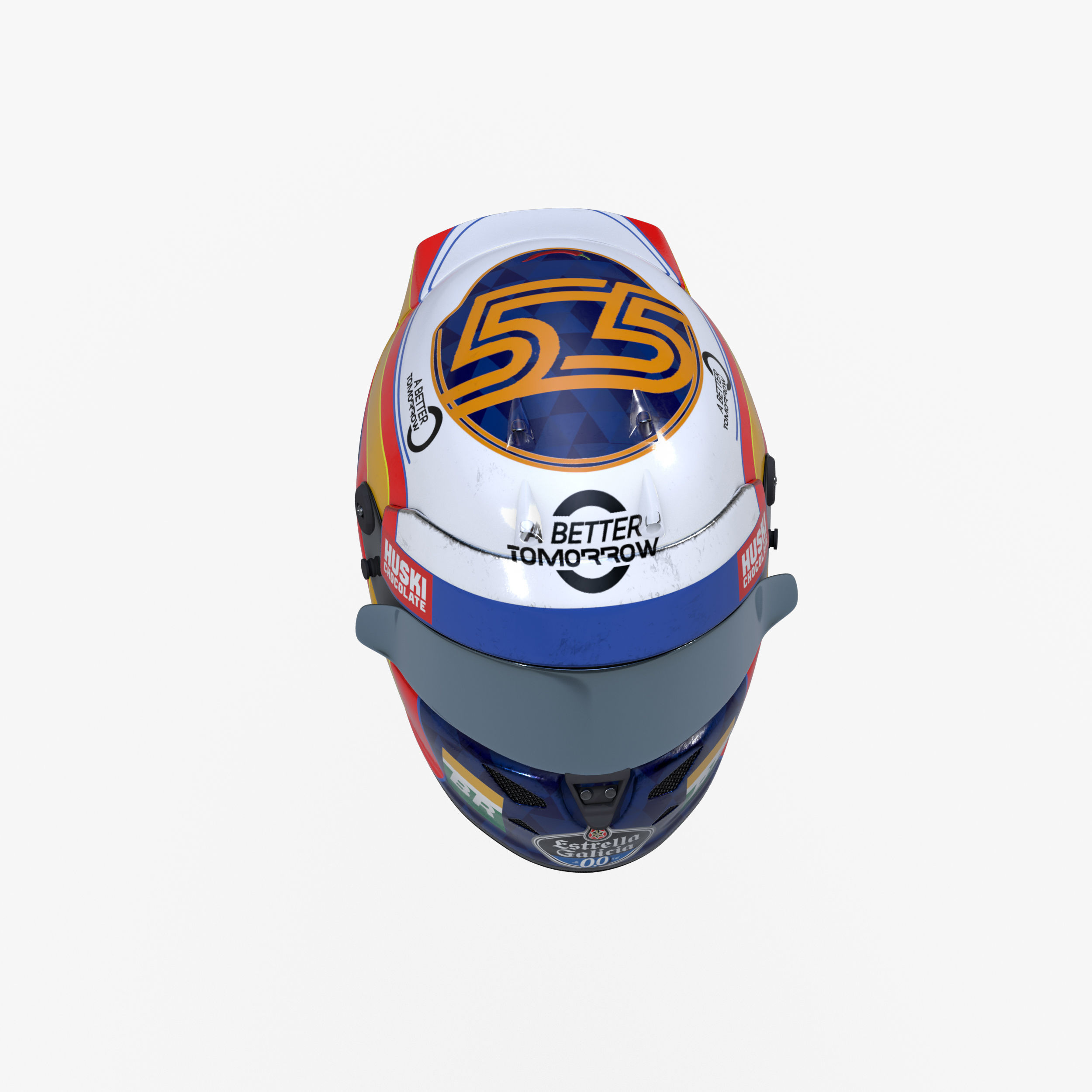 Sainz helmet 2019 Low-poly 3D model_4