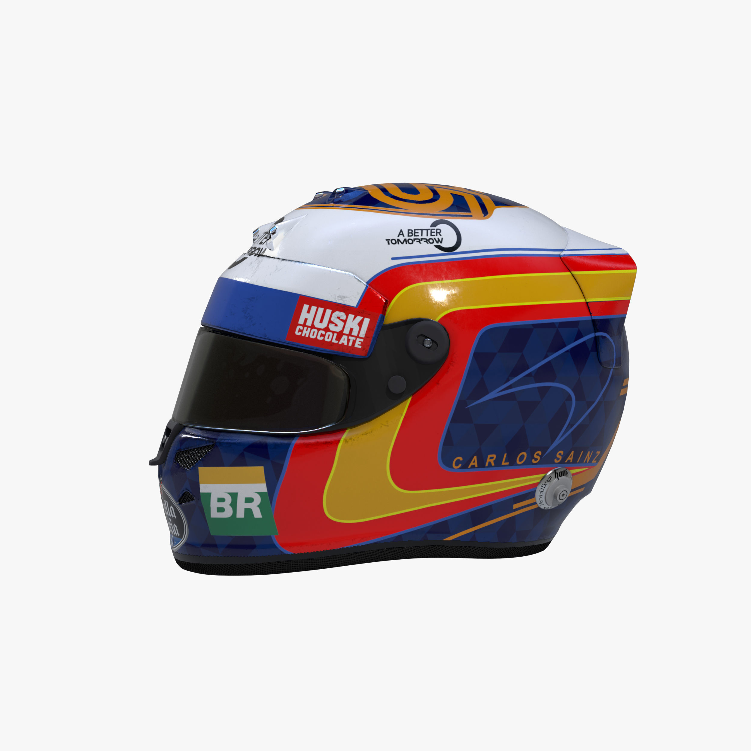 Sainz helmet 2019 Low-poly 3D model_17