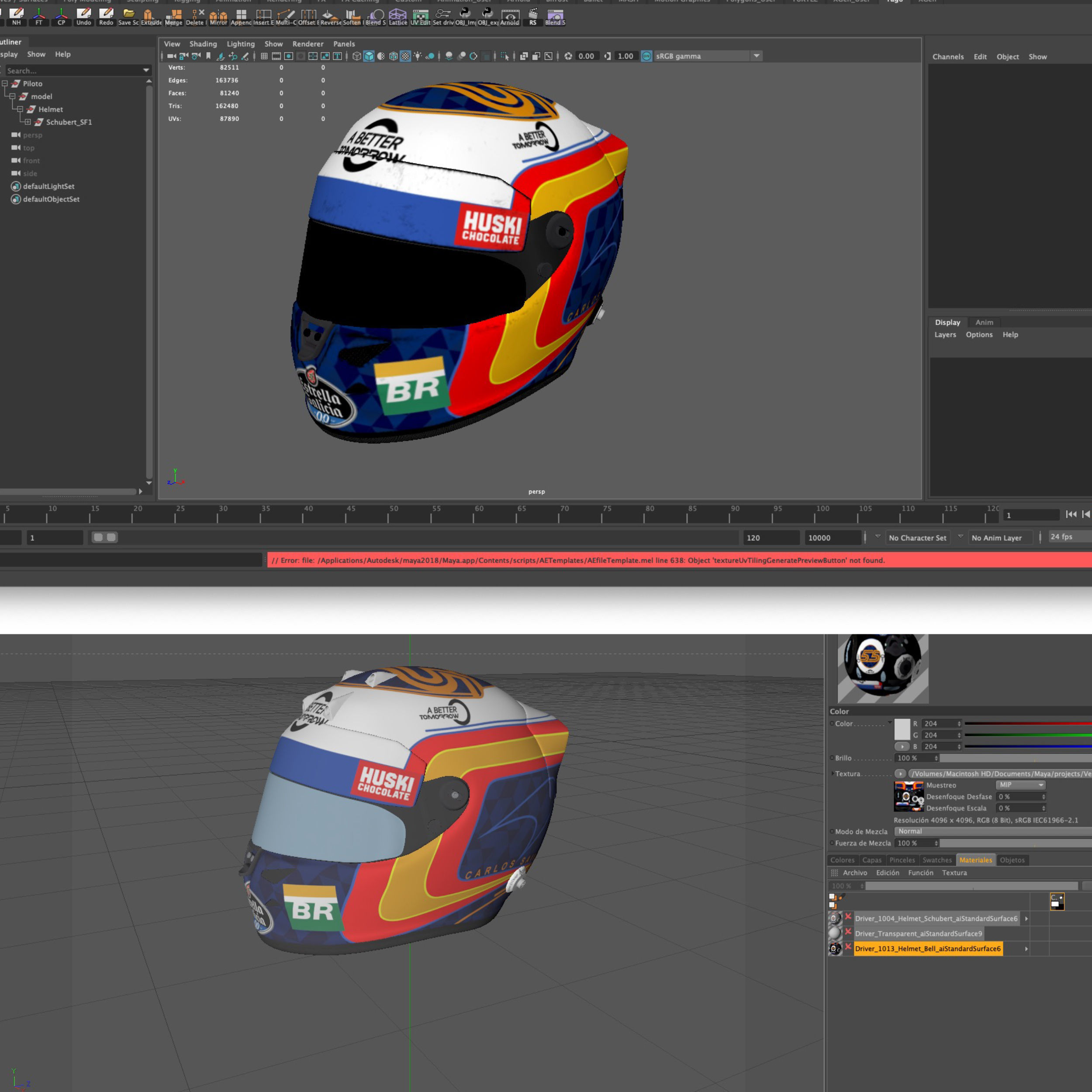 Sainz helmet 2019 Low-poly 3D model_11