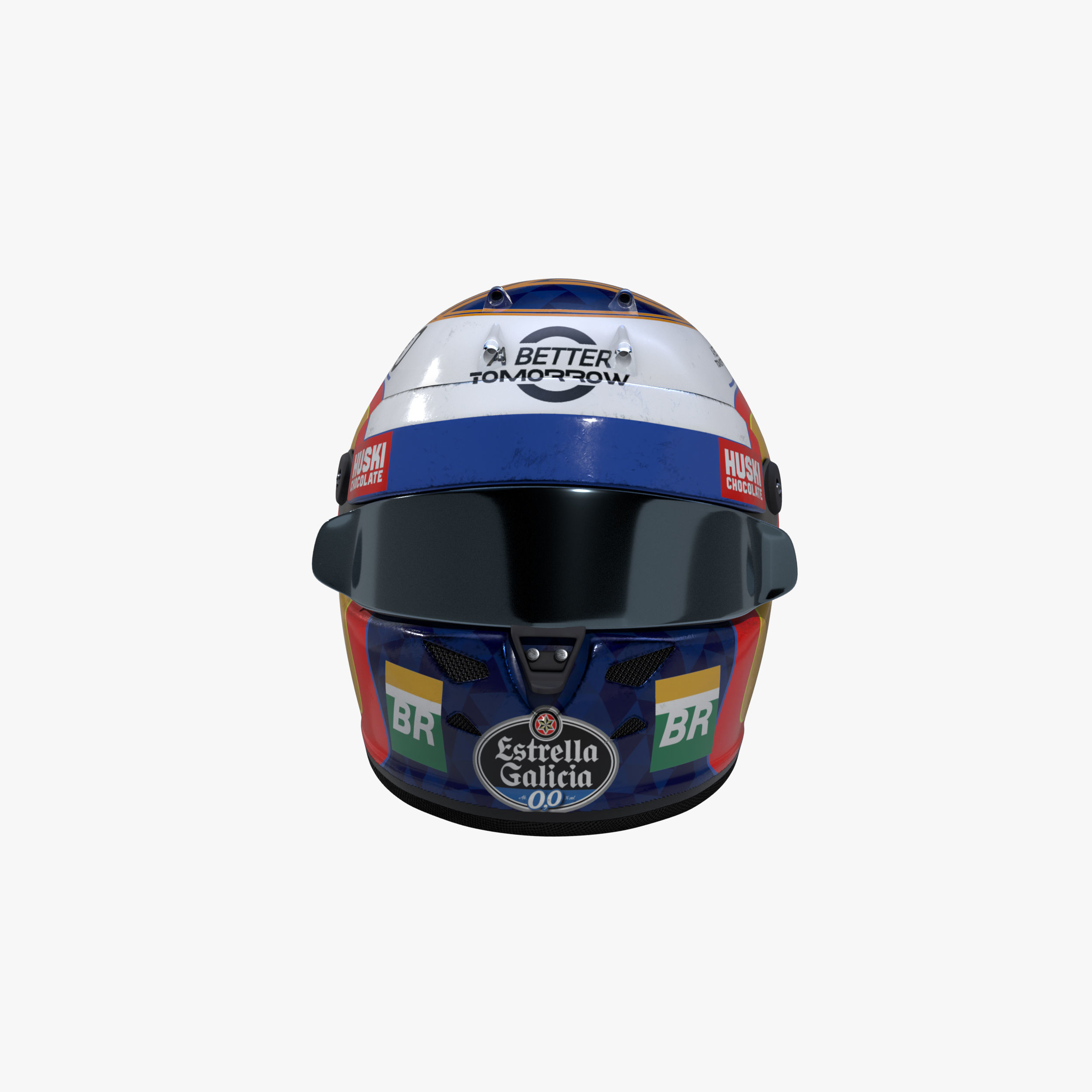 Sainz helmet 2019 Low-poly 3D model_2
