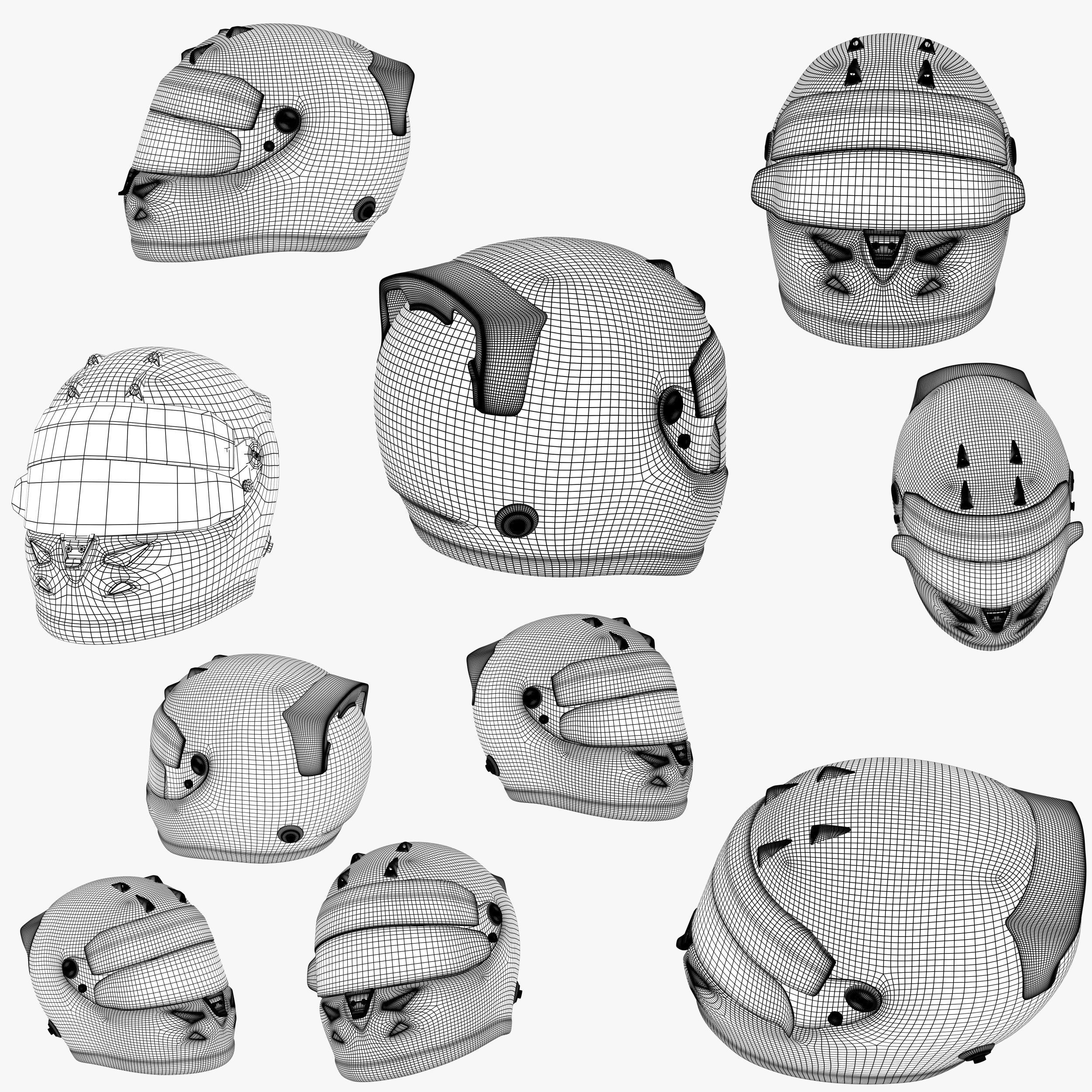 Sainz helmet 2019 Low-poly 3D model_8