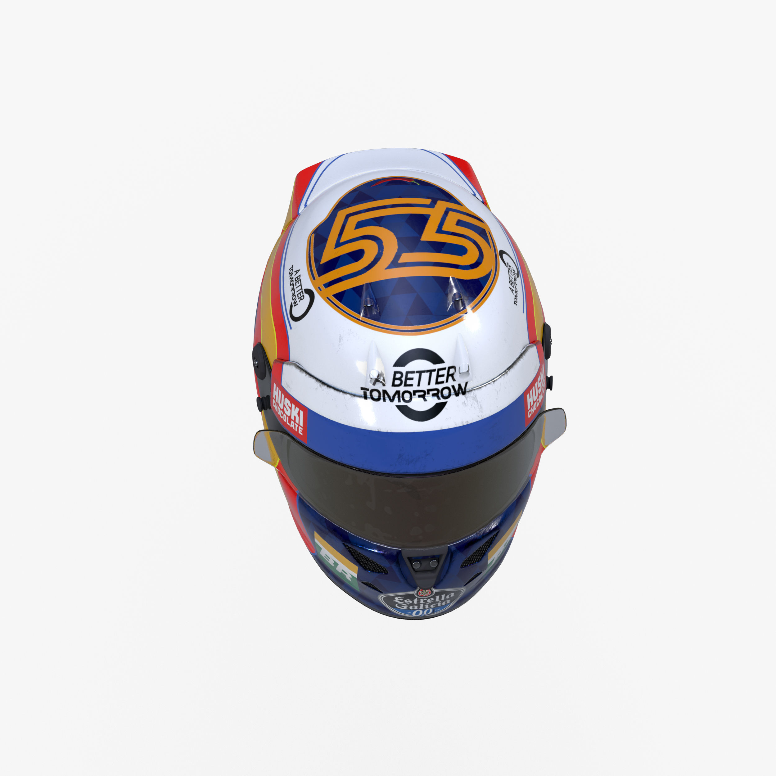 Sainz helmet 2019 Low-poly 3D model_16