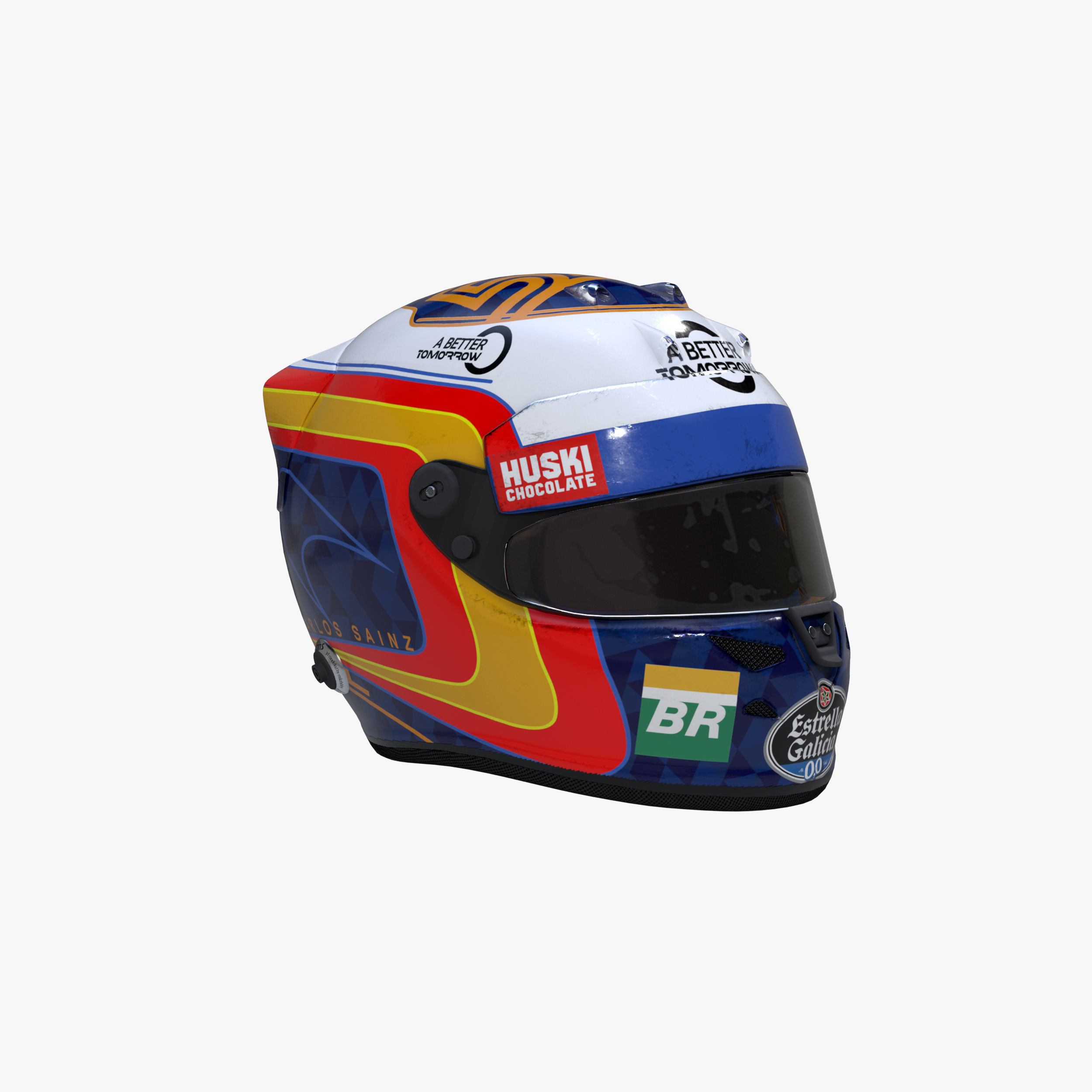 Sainz helmet 2019 Low-poly 3D model_14