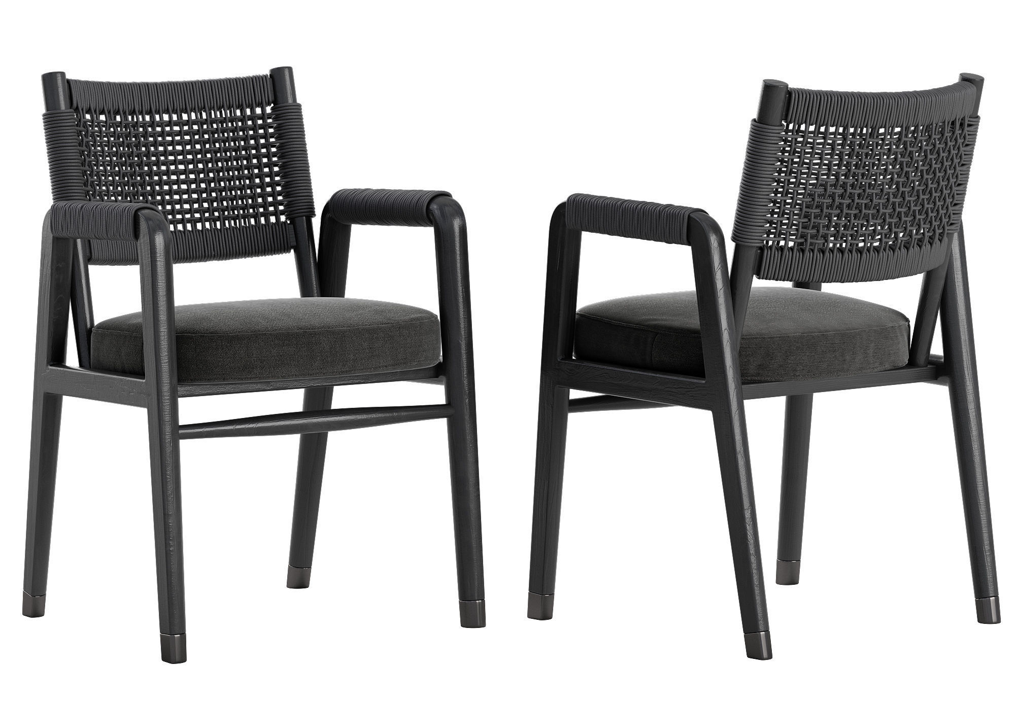 Flexform Ortigia chair Iseo table set 3D model_1