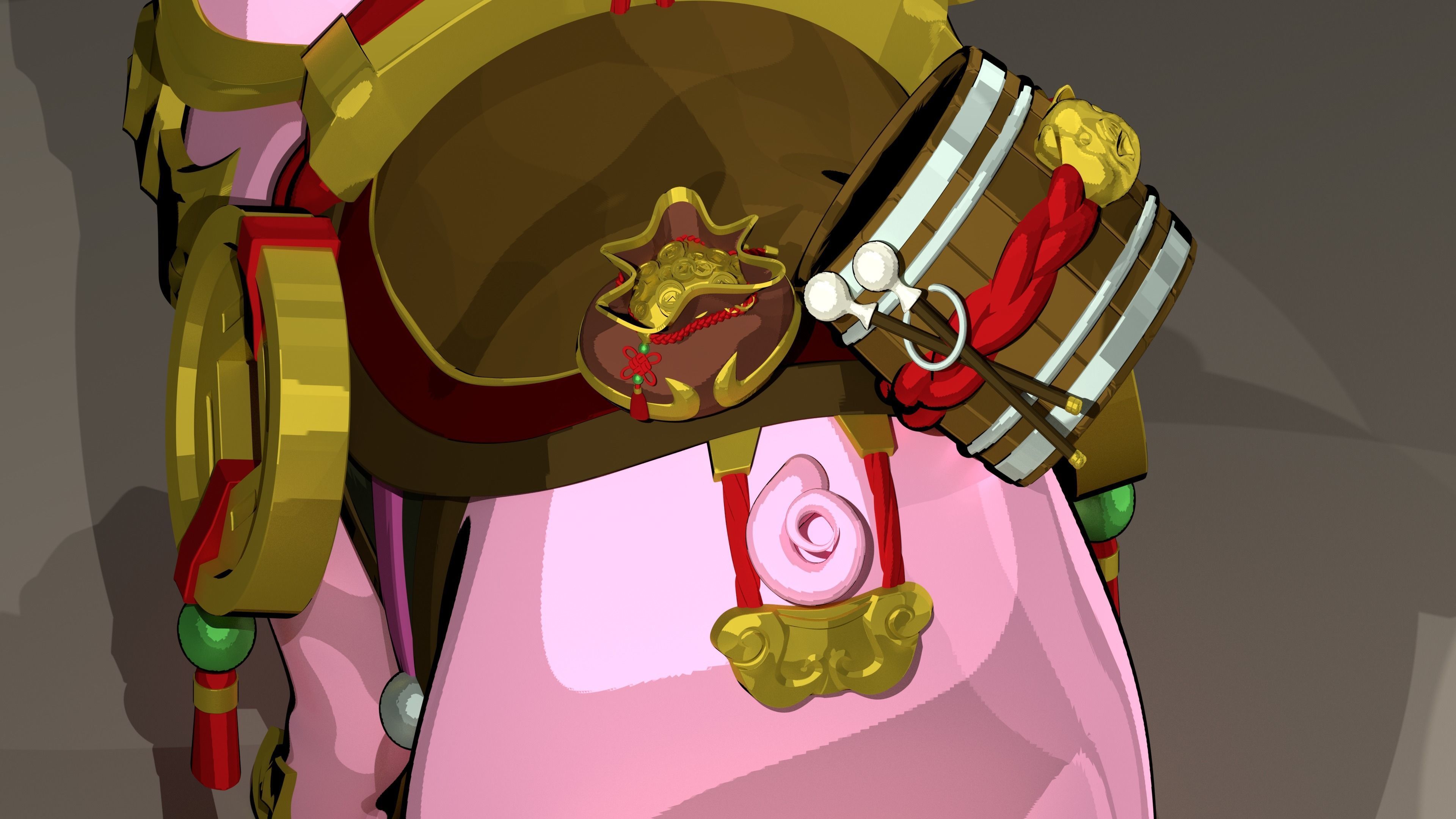 Sejuani Firecracker Bristle only 3D model_4