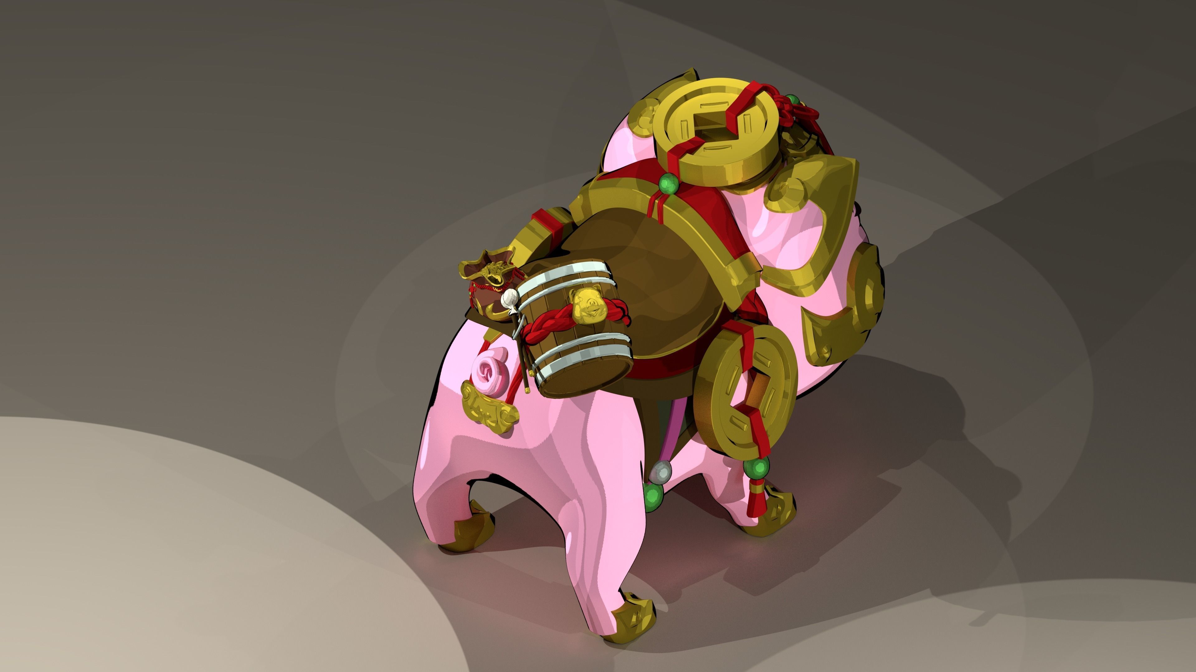 Sejuani Firecracker Bristle only 3D model_3