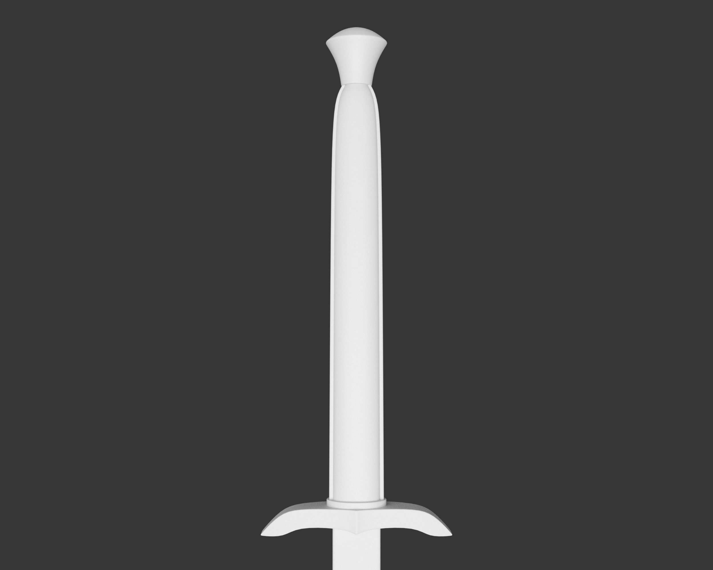 Medieval Elegant Weapon Warhammer Low-poly 3D model_13