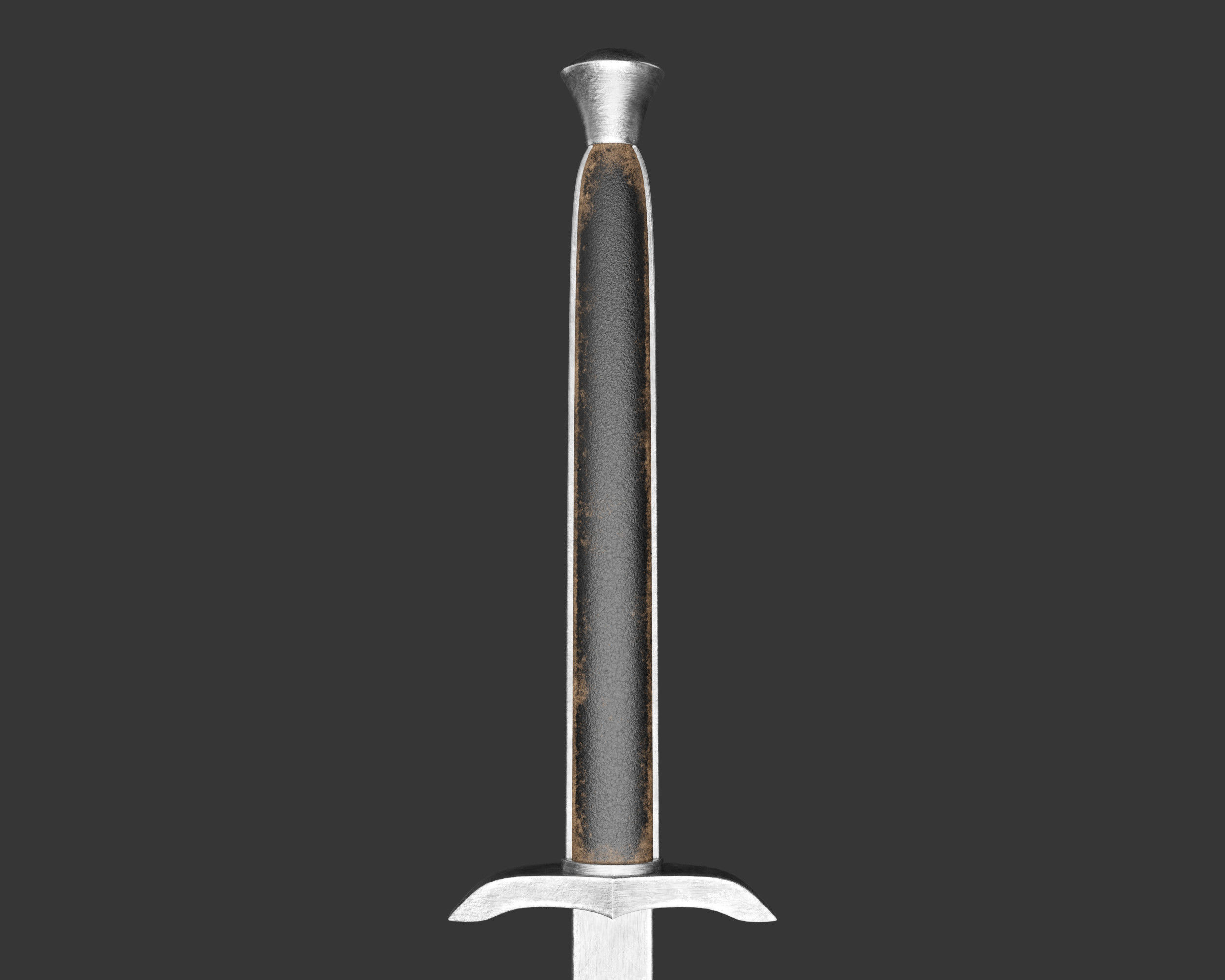 Medieval Elegant Weapon Warhammer Low-poly 3D model_12