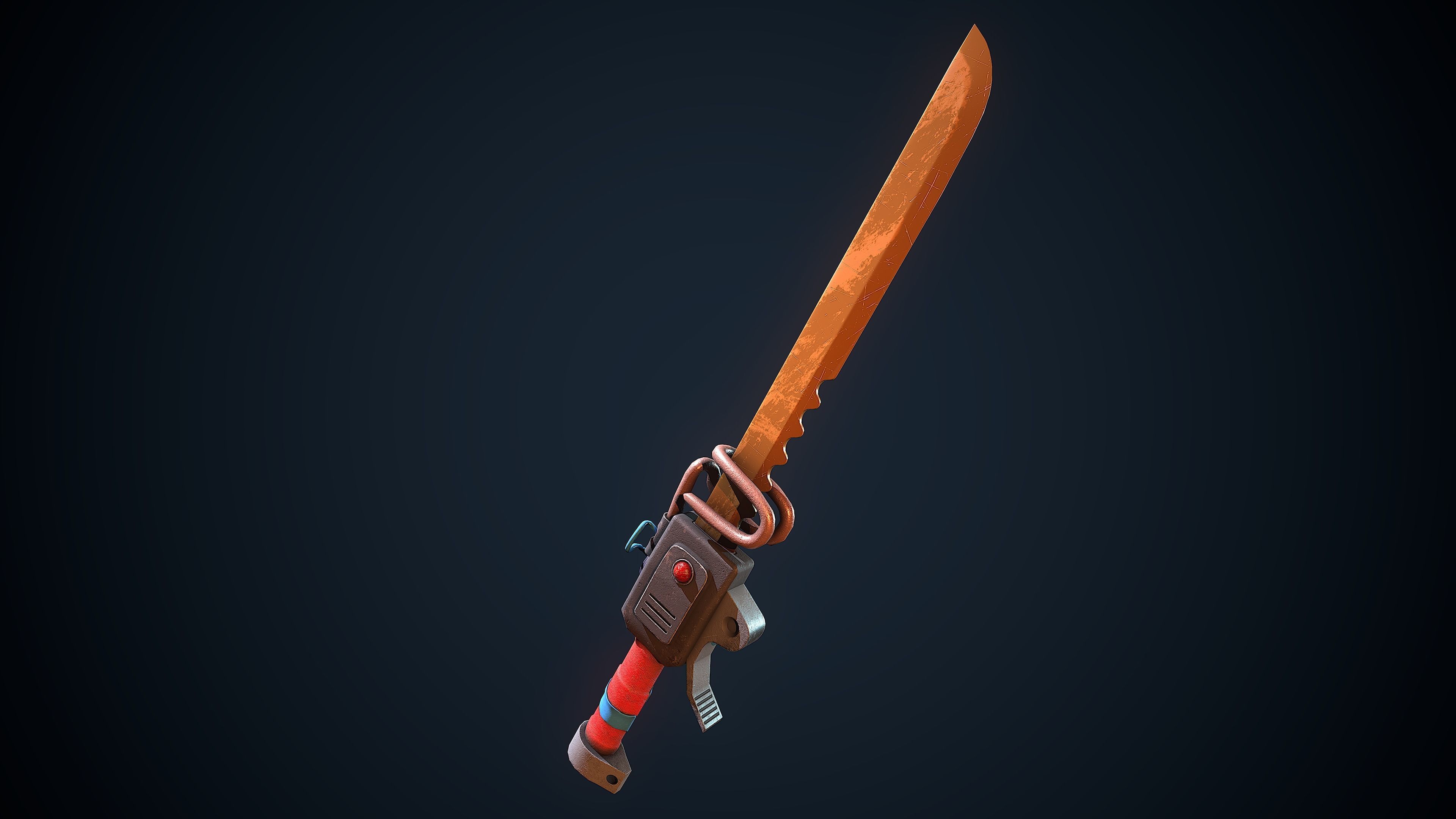 Molten Sword Low-poly 3D model_3