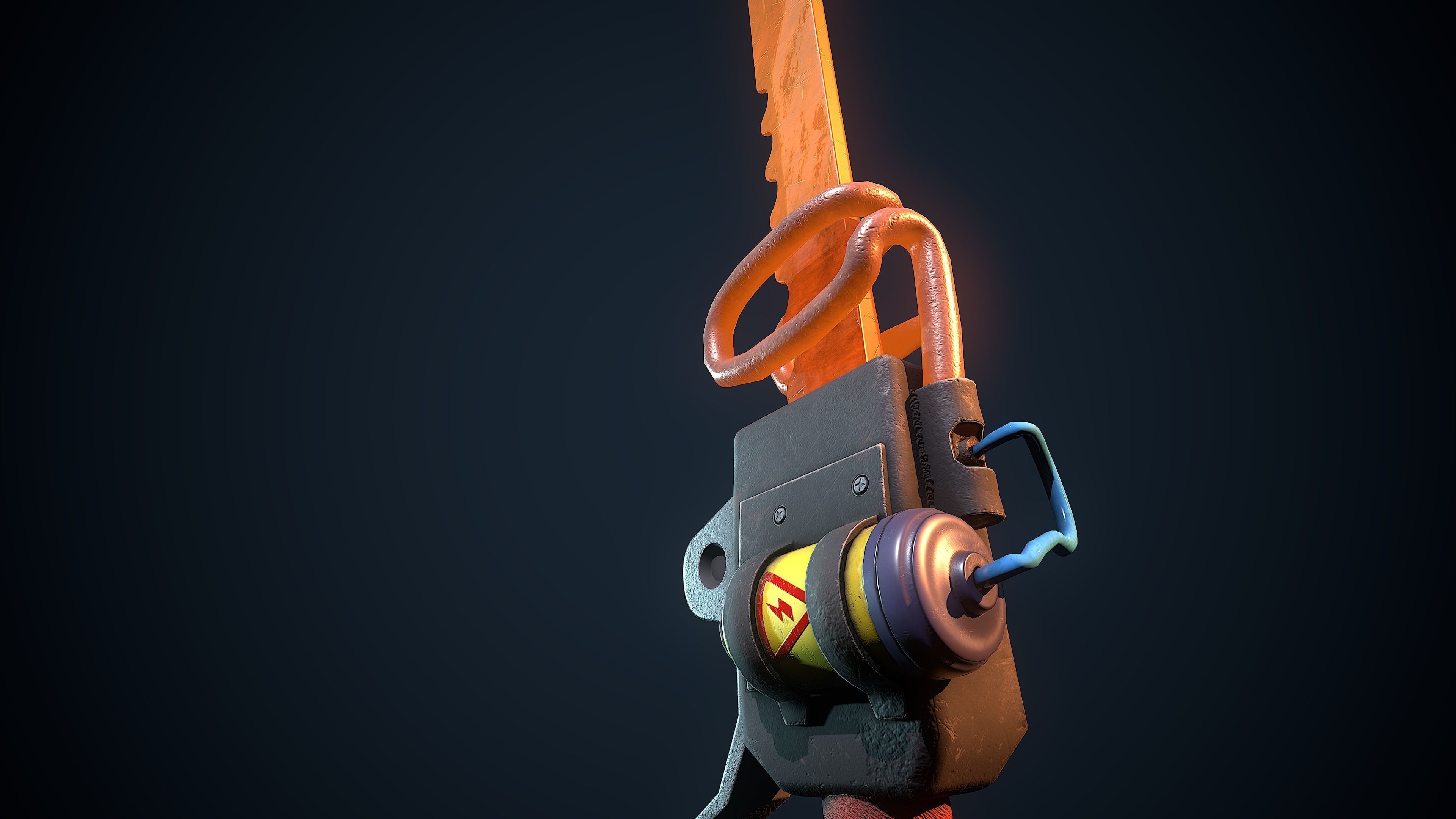 Molten Sword Low-poly 3D model_5