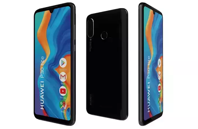 Huawei P30 Lite Midnight Black 3D model