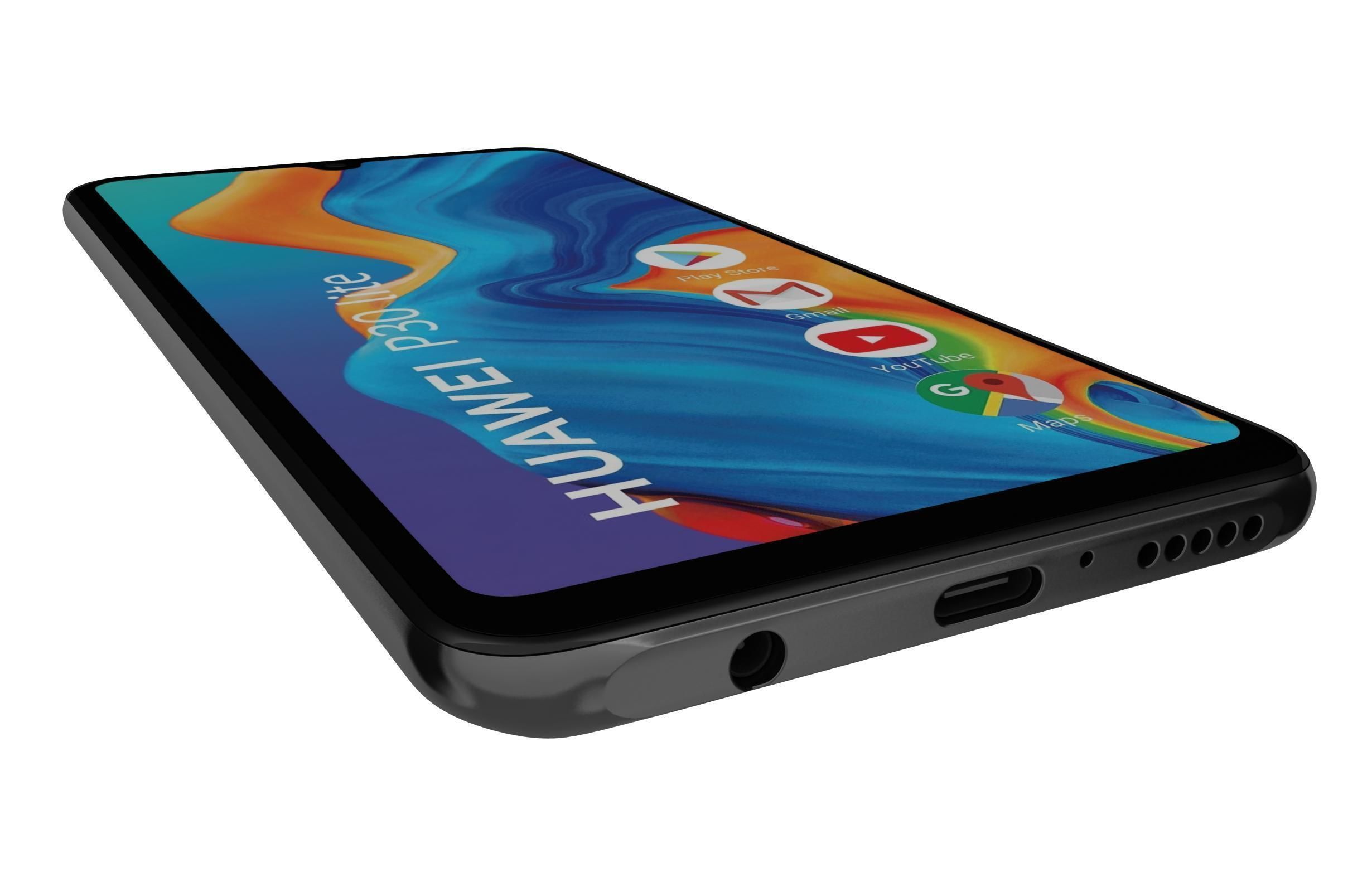 Huawei P30 Lite Midnight Black 3D model_7