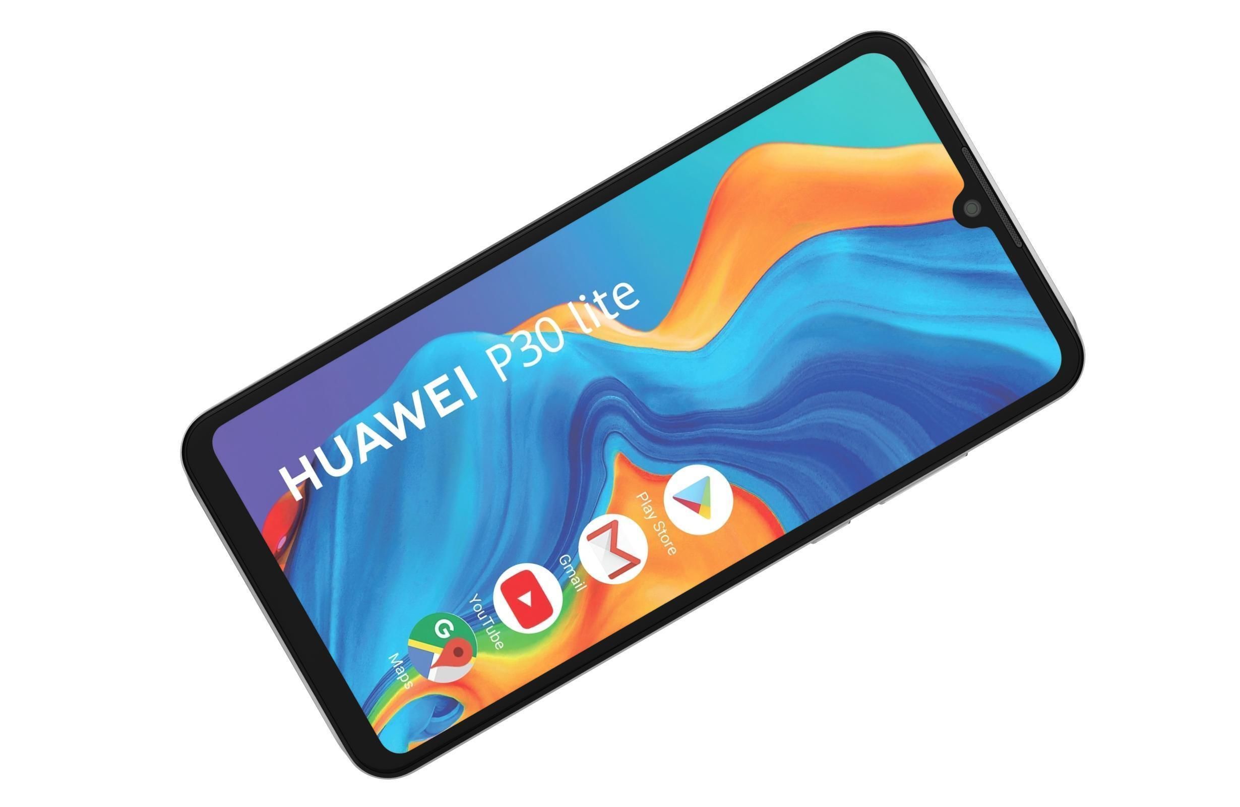 Huawei P30 Lite Midnight Black 3D model_13
