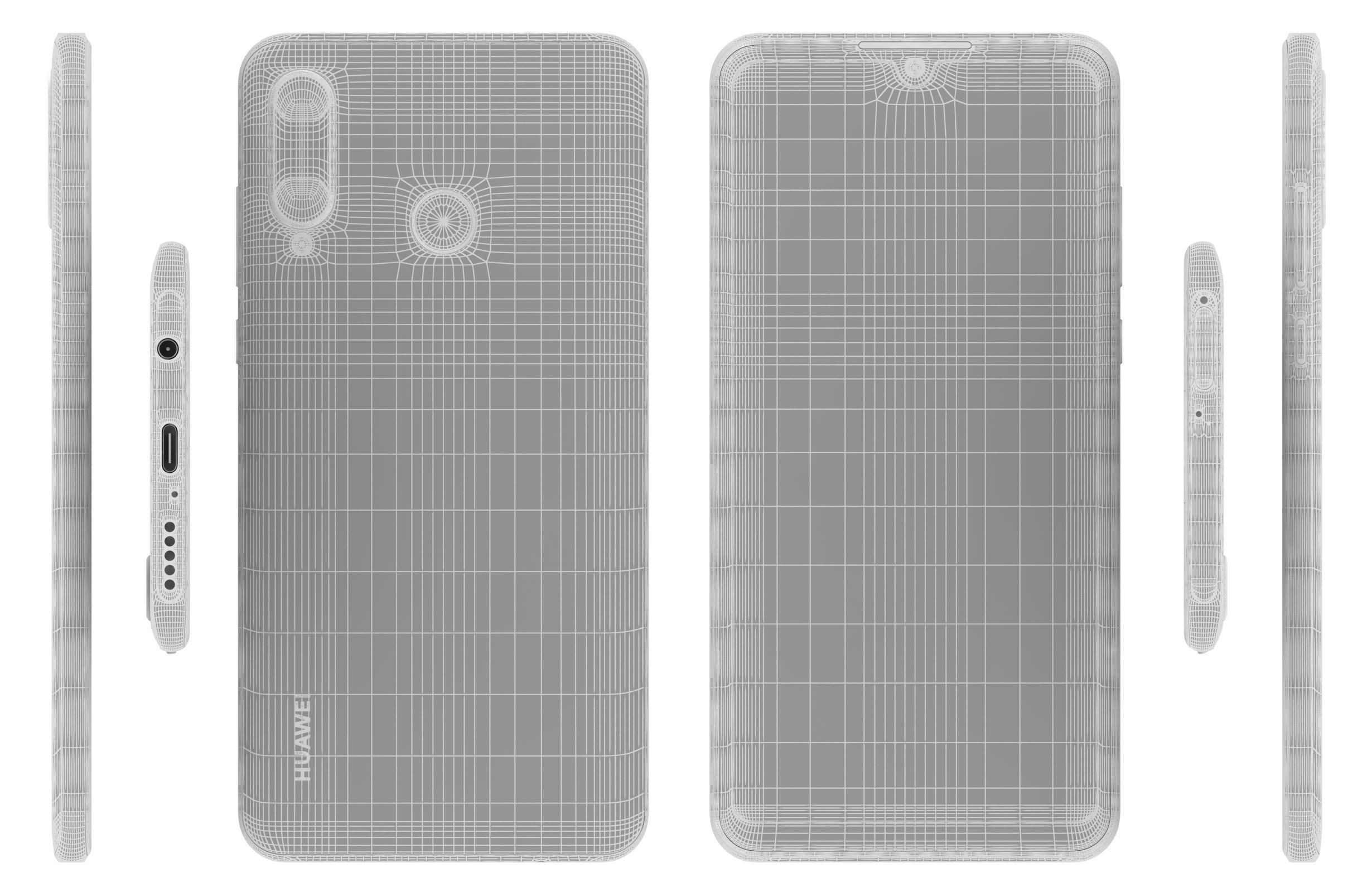 Huawei P30 Lite Midnight Black 3D model_15