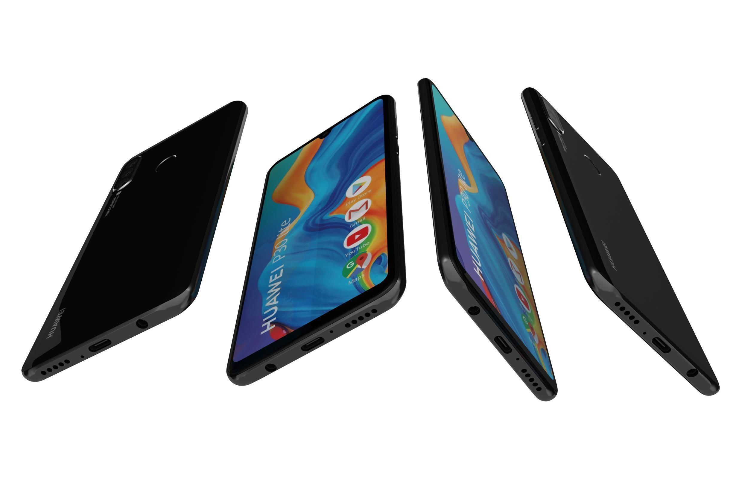 Huawei P30 Lite Midnight Black 3D model_5