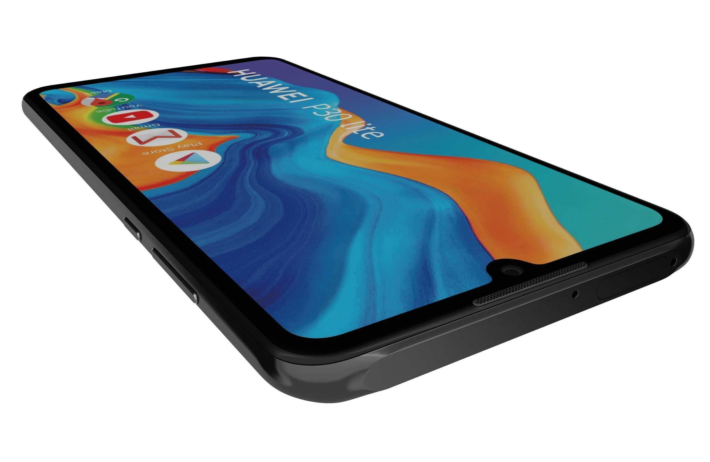 Huawei P30 Lite Midnight Black 3D model_8