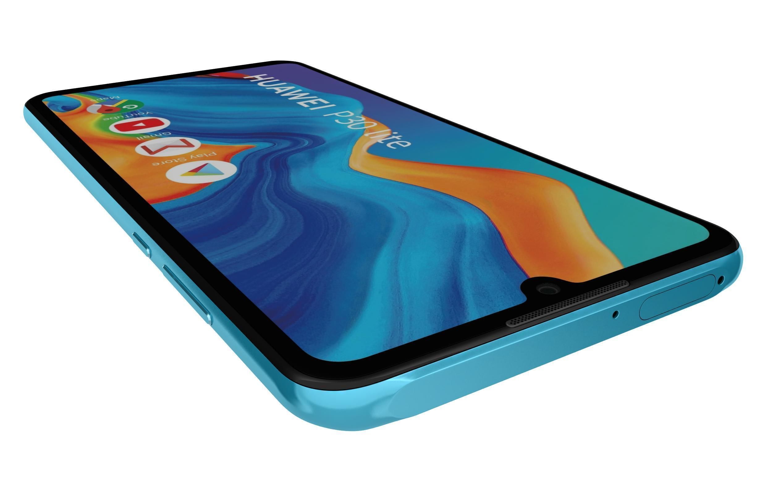 Huawei P30 Lite Peacock Blue 3D model_10