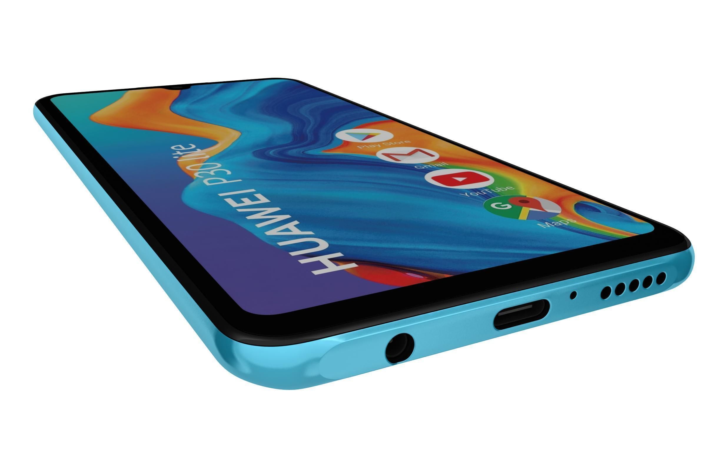 Huawei P30 Lite Peacock Blue 3D model_8