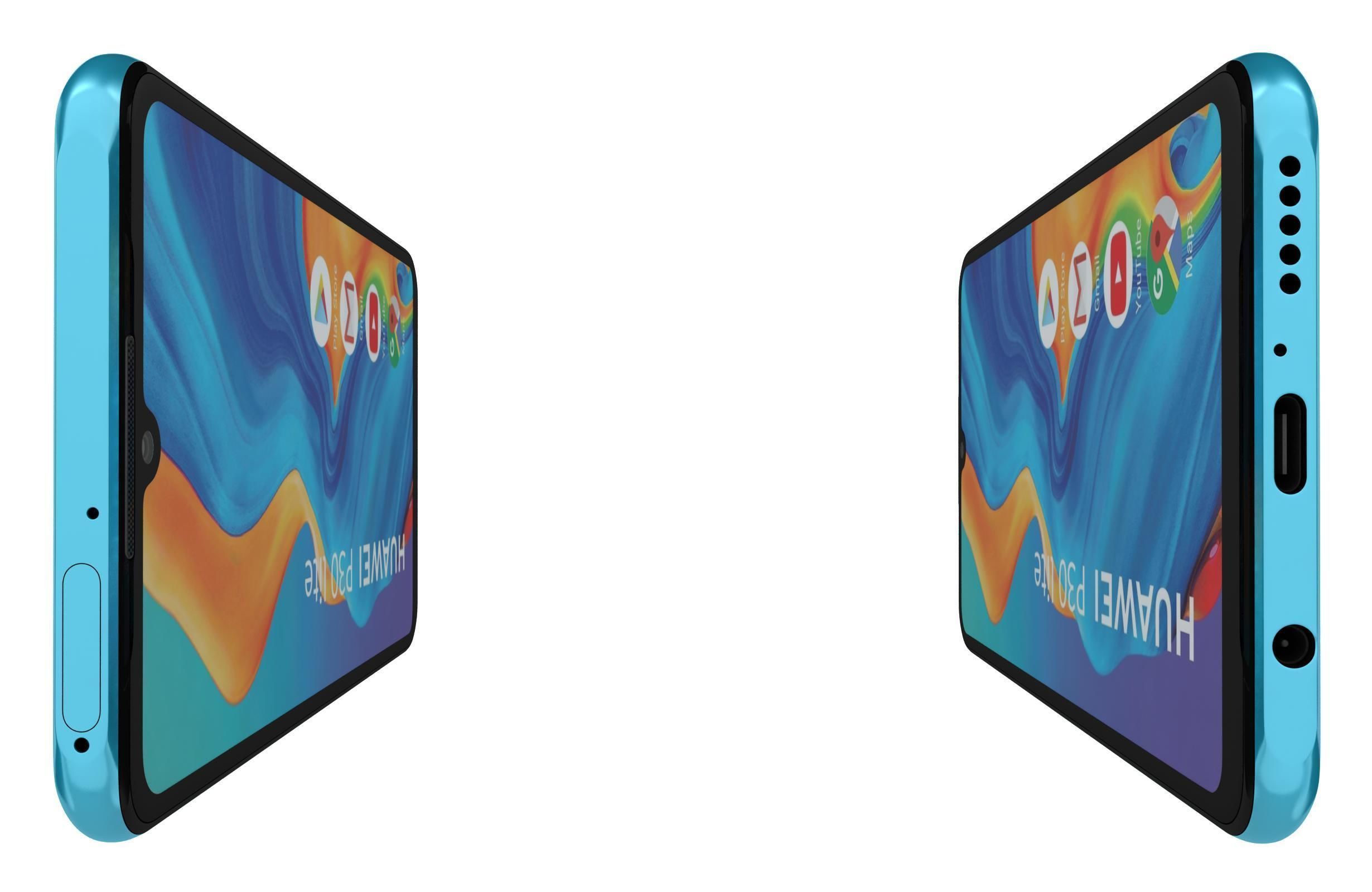 Huawei P30 Lite Peacock Blue 3D model_5