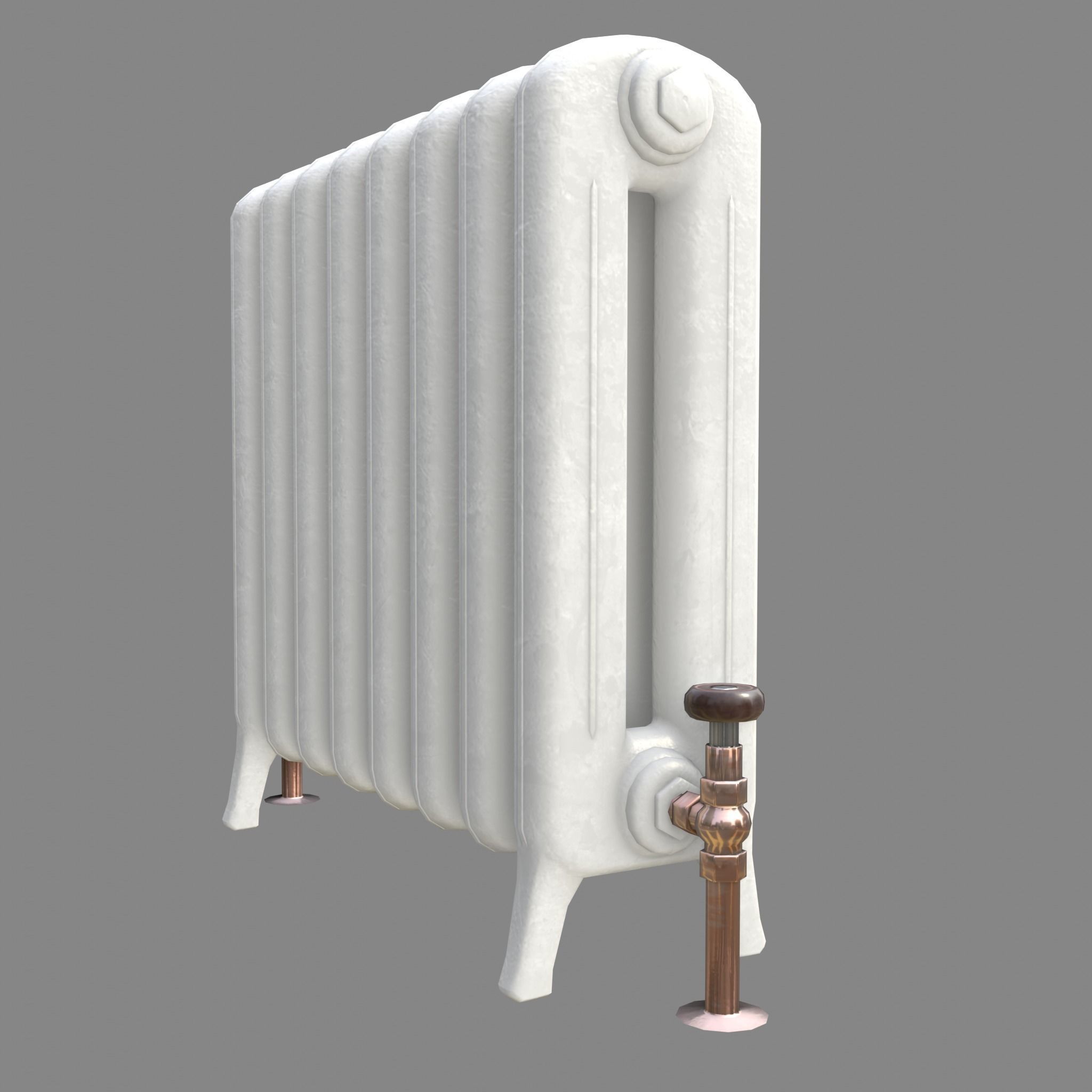 Game-ready radiator- 3 different materials 3D Model Collection_17
