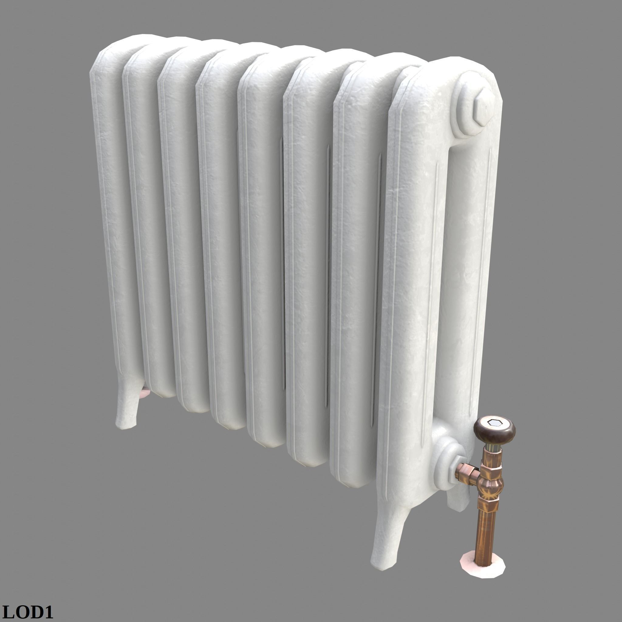 Game-ready radiator- 3 different materials 3D Model Collection_36
