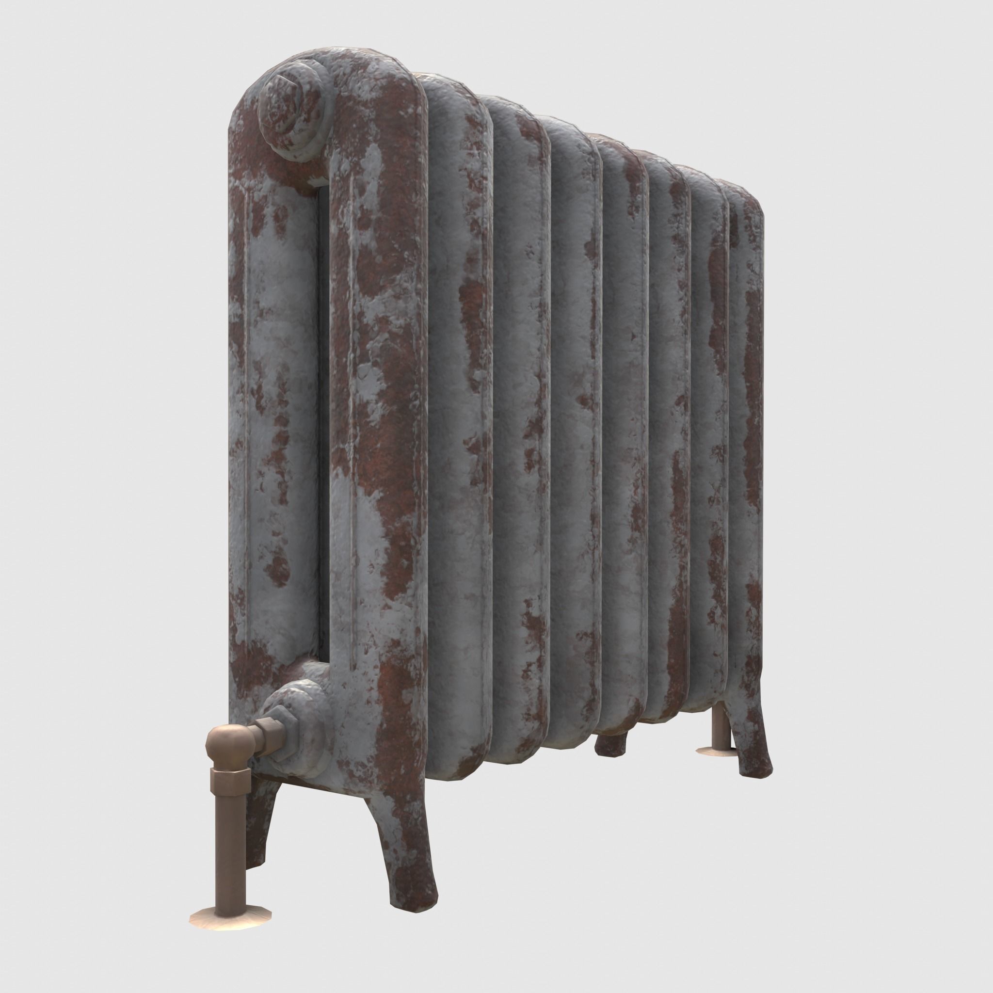 Game-ready radiator- 3 different materials 3D Model Collection_30