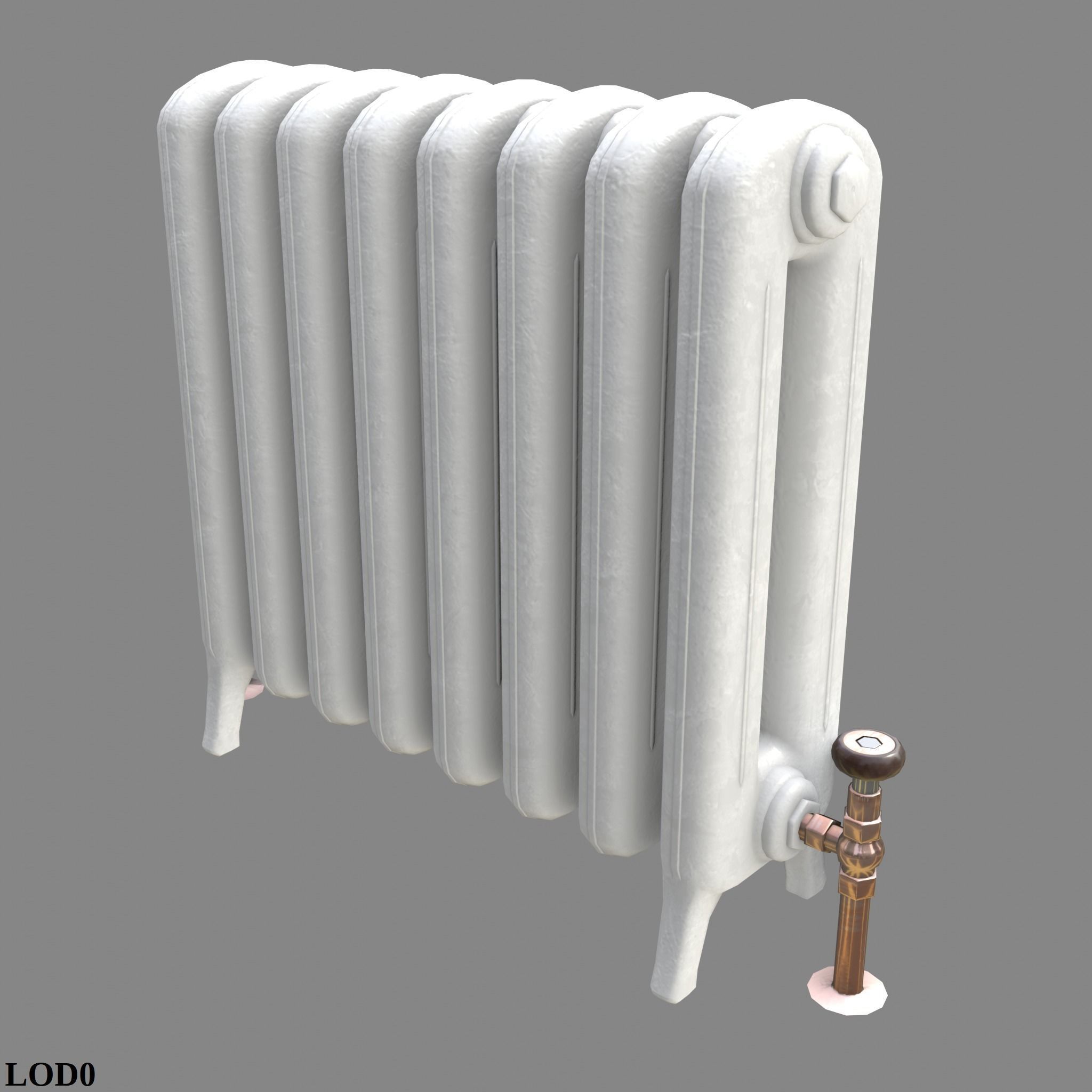 Game-ready radiator- 3 different materials 3D Model Collection_35
